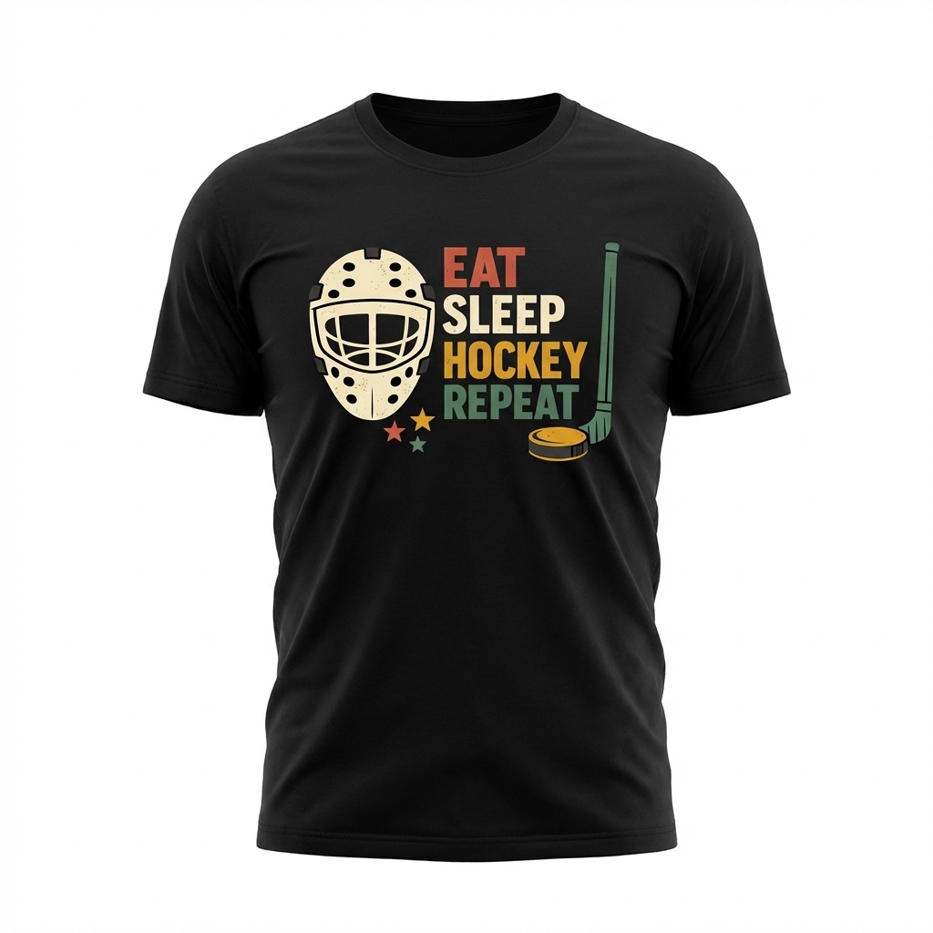 Eat Sleep Hockey Repeat 3D