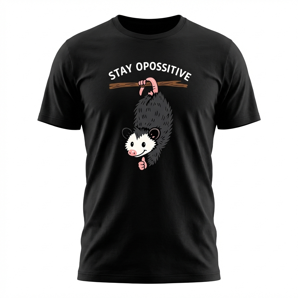 Stay Opossitive Opossum 3D