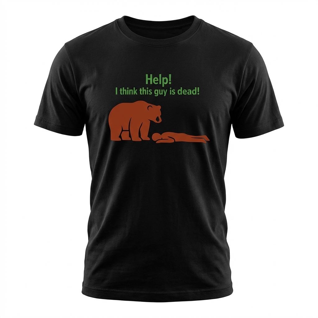 Bear Dead Guy Humor 3D