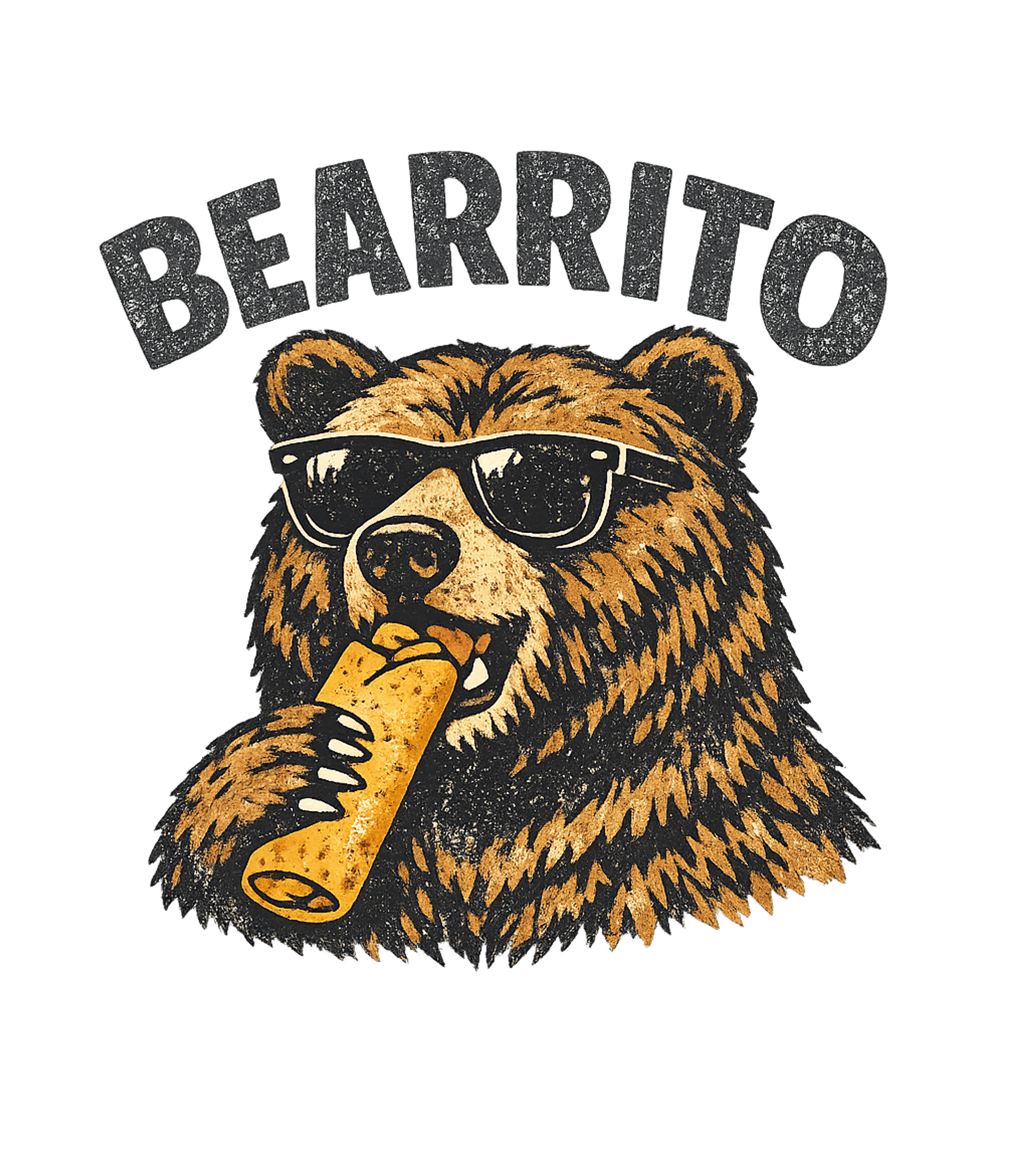 Bearrito Eating Burrito