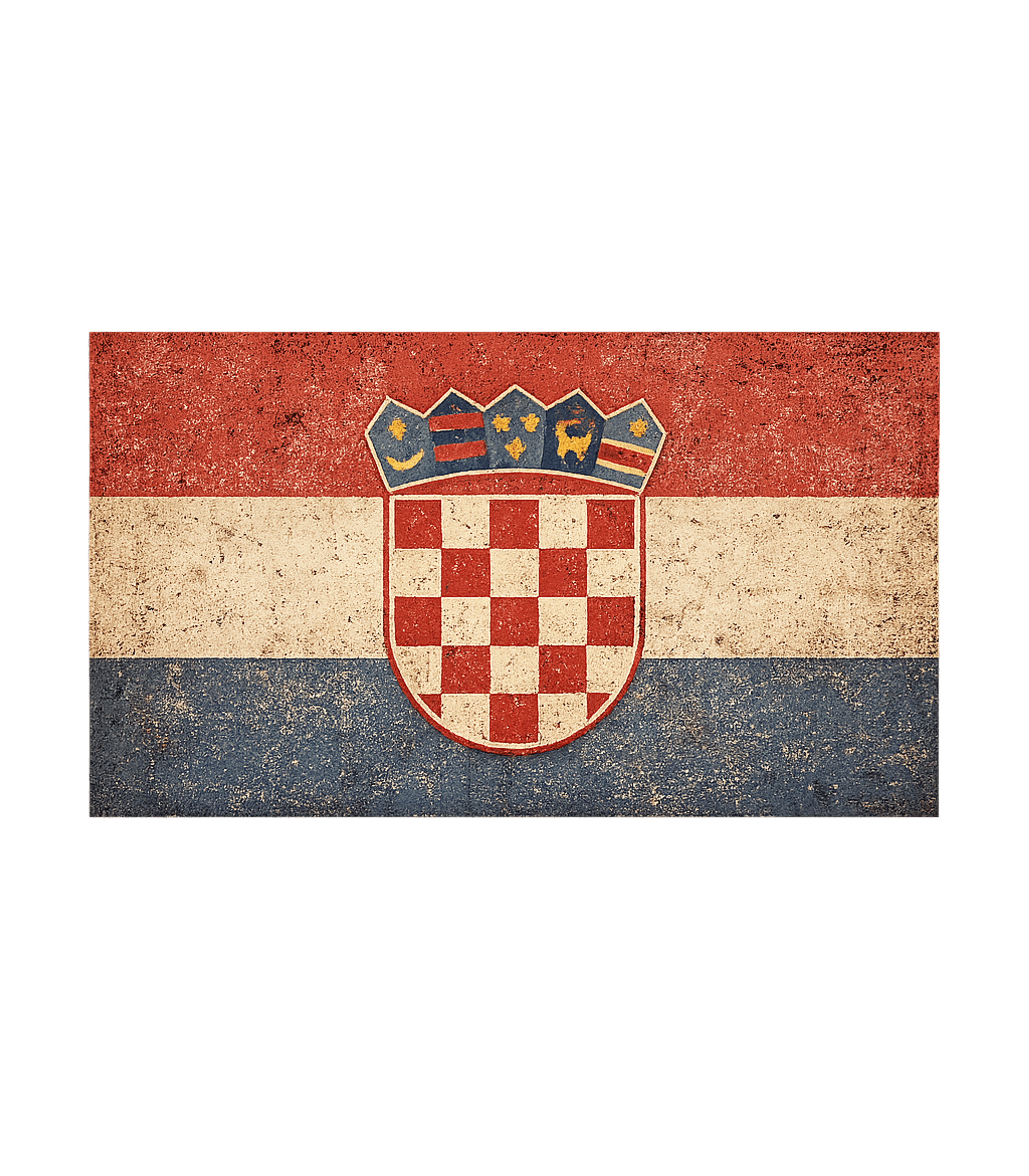 Vintage Croatian Flag