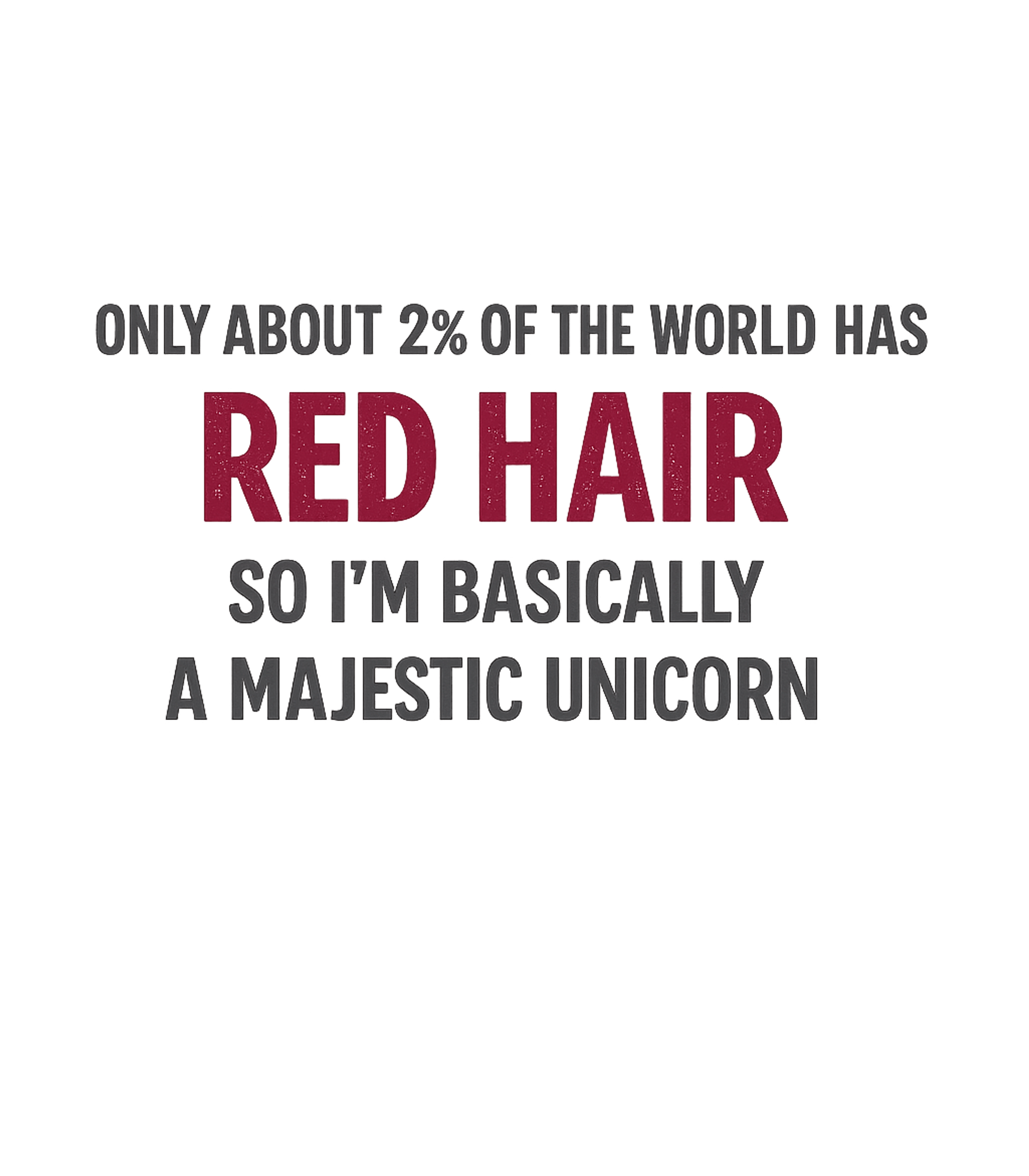 Majestic Red Hair Unicorn