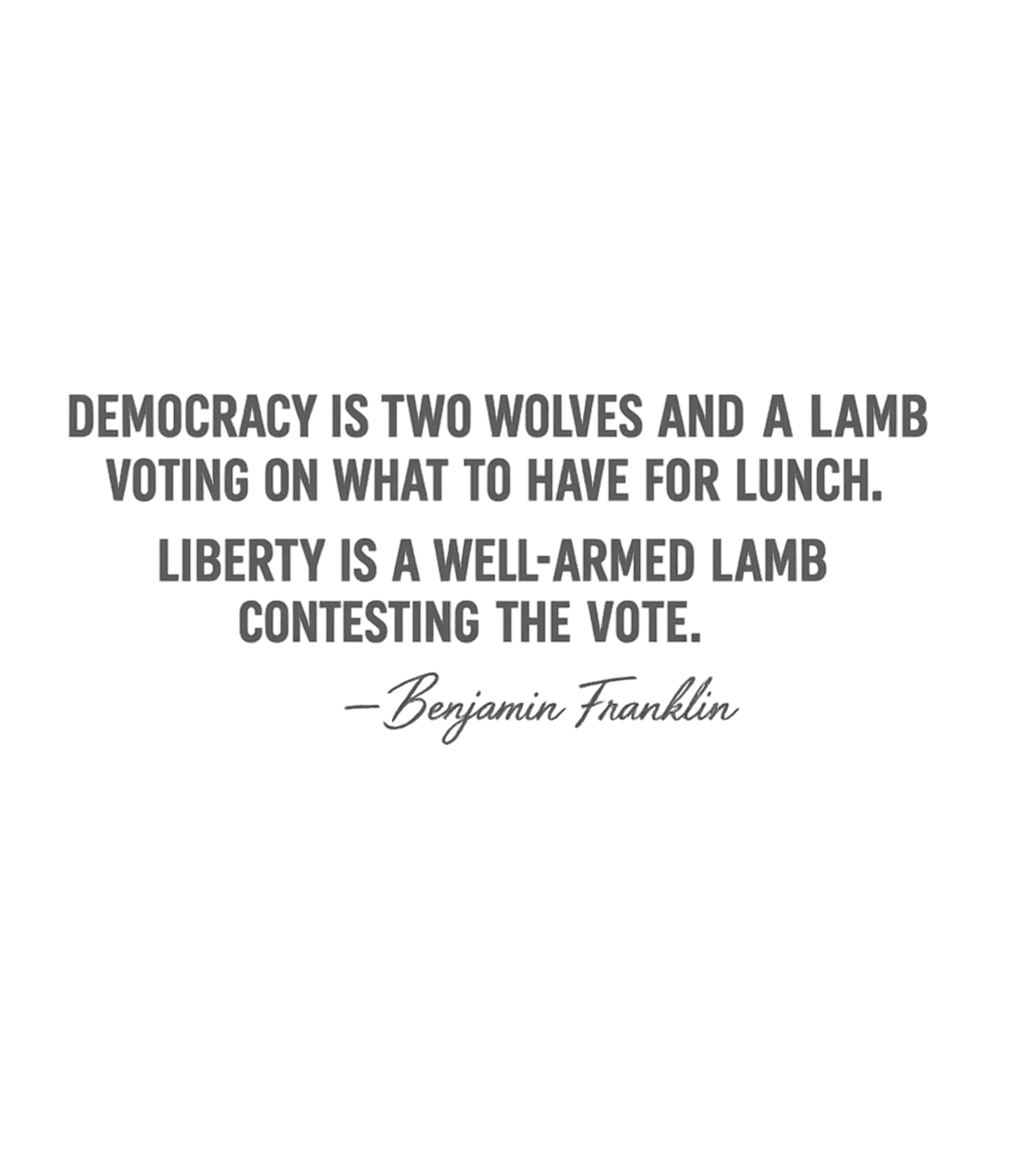 Liberty Well-Armed Lamb