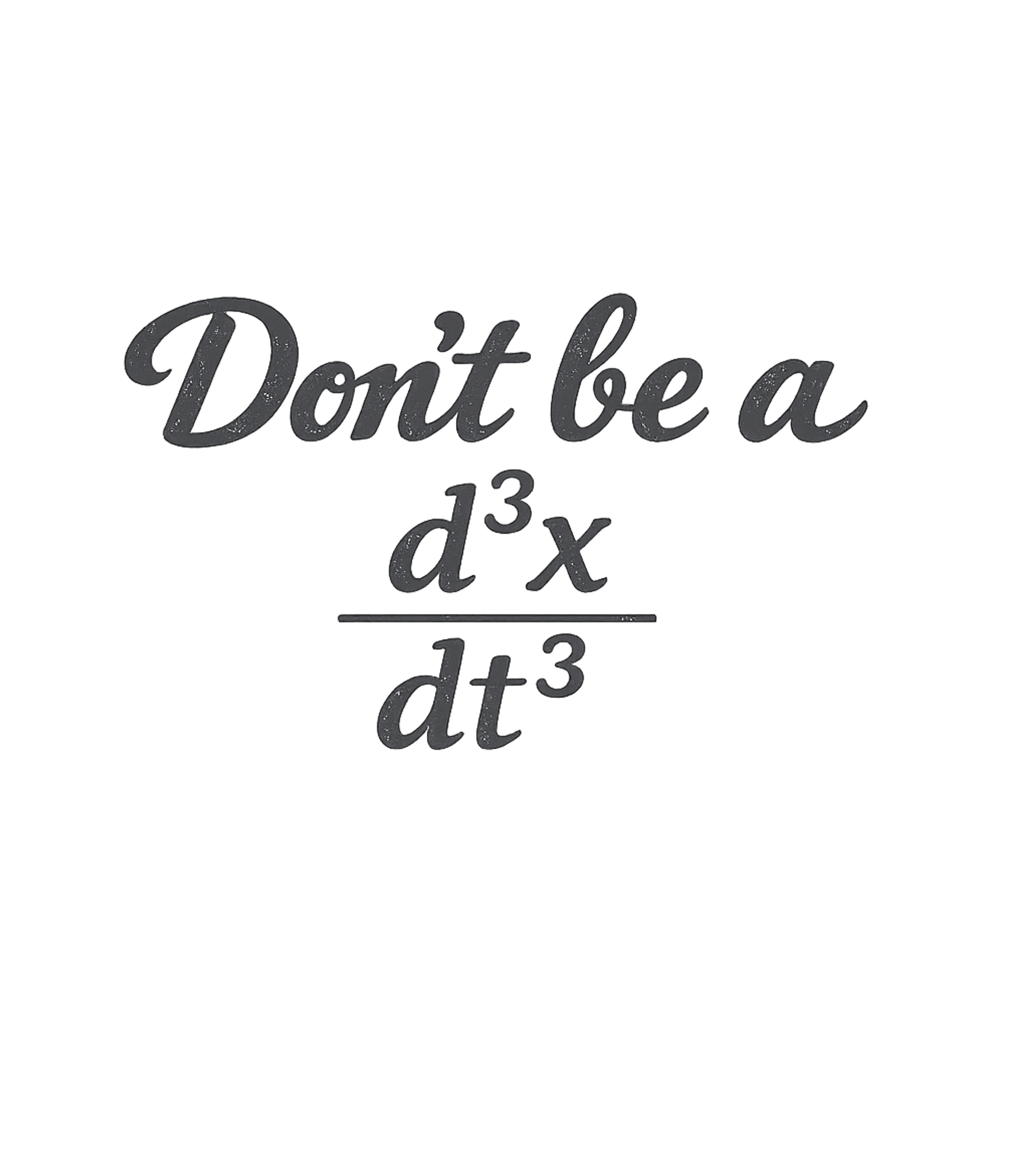 Don't Be A Jerk Third Derivative T-Shirt