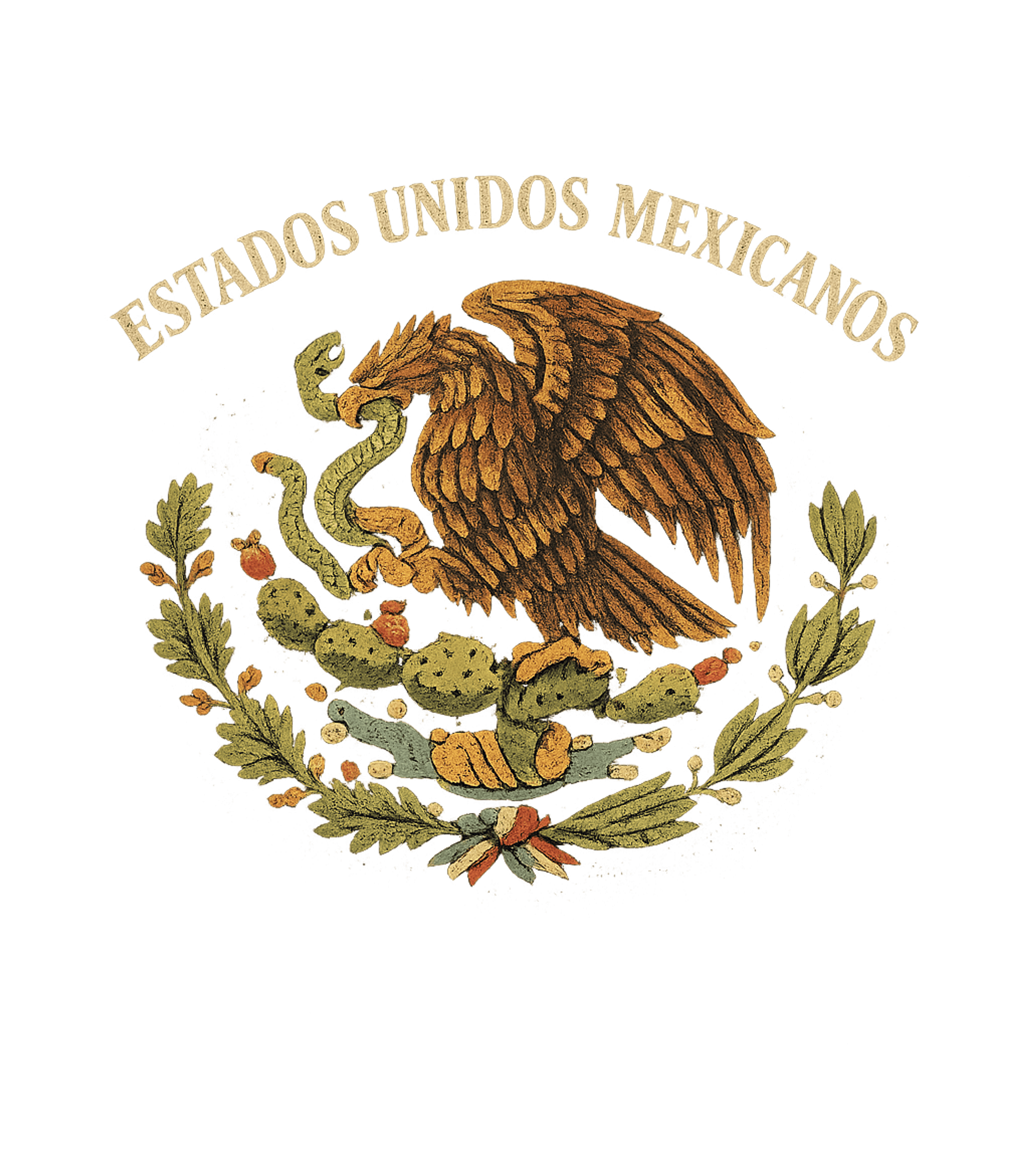 Vintage Mexican Coat of Arms