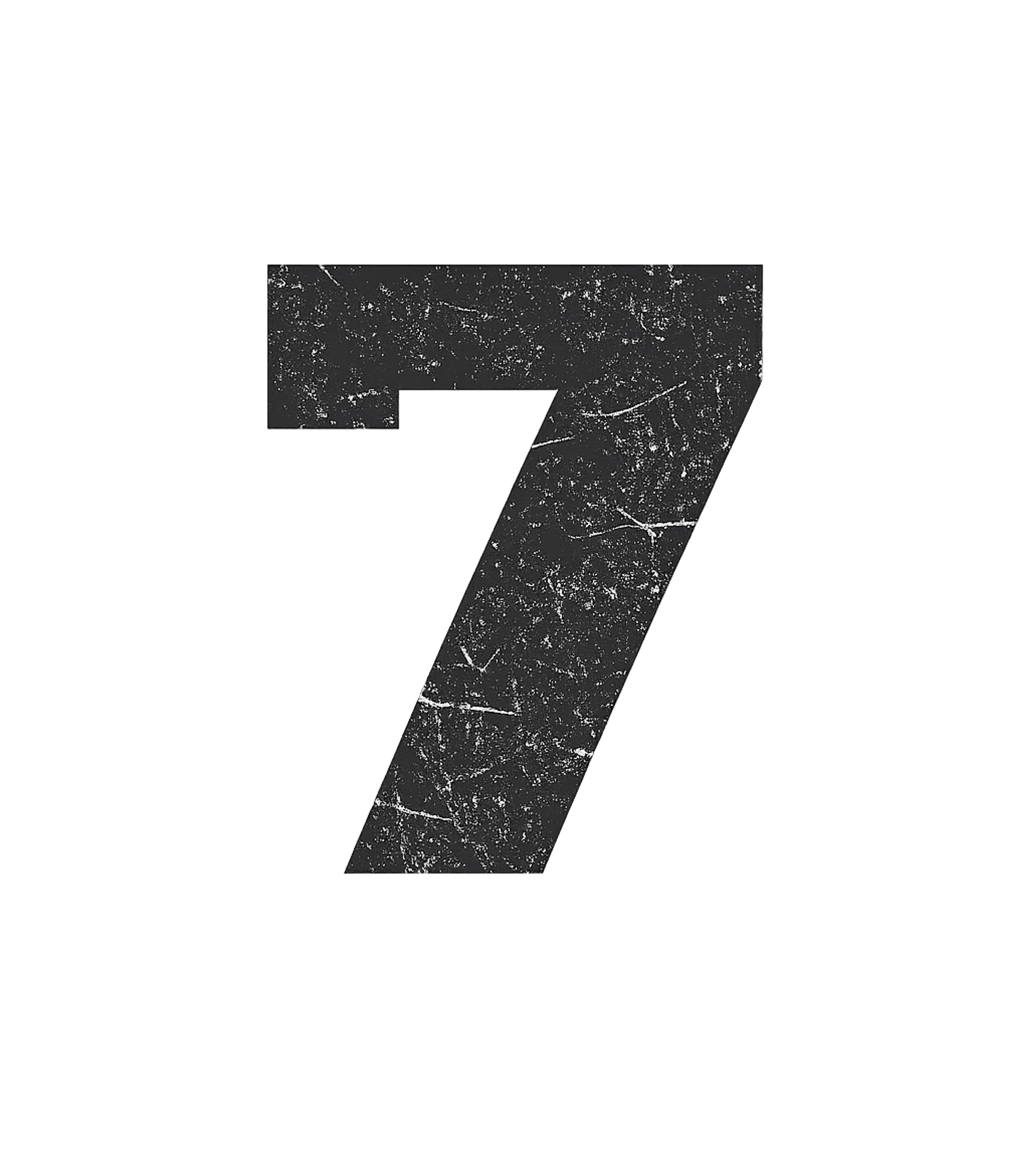 Distressed Number Seven