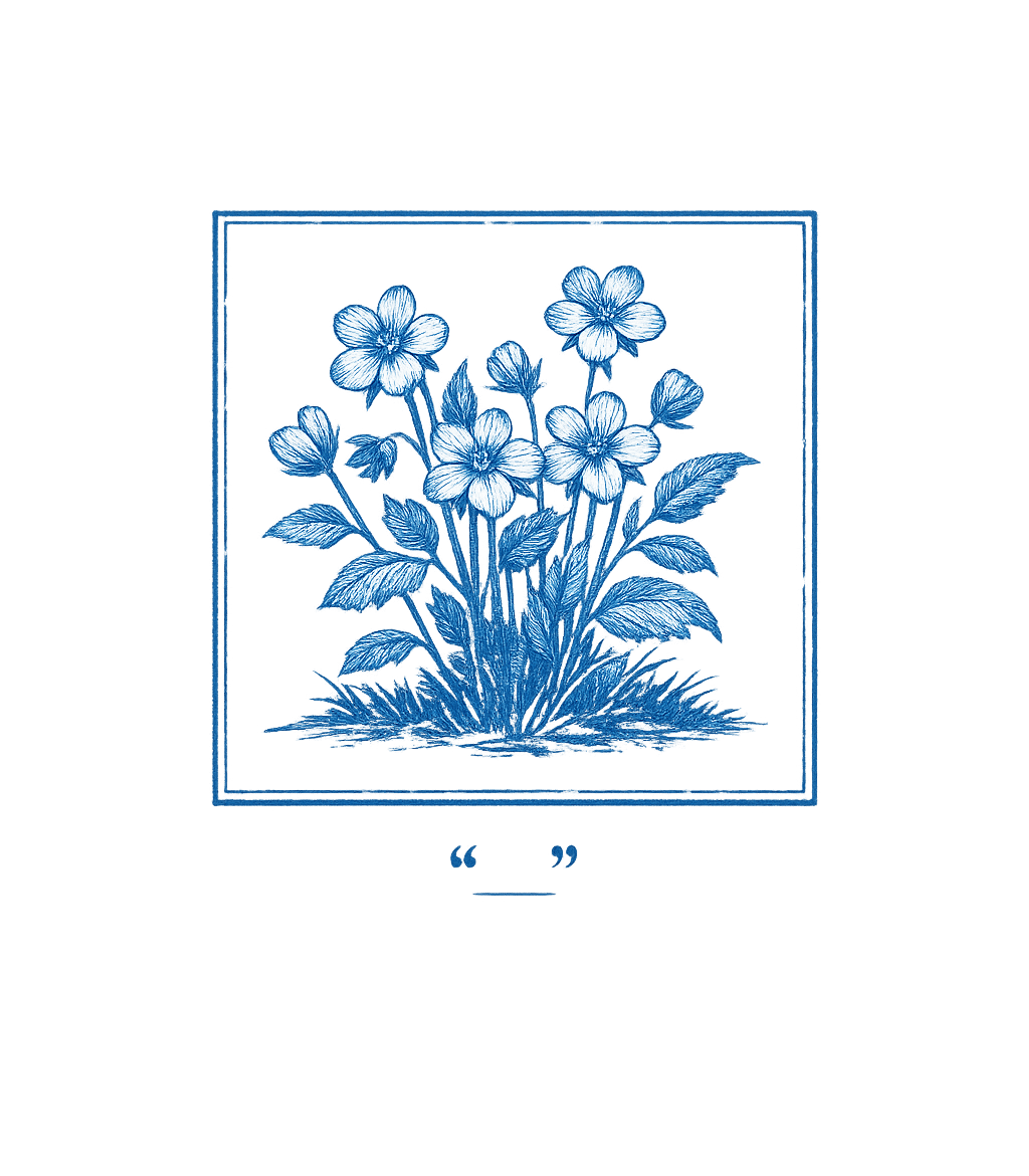 Blue Botanical Quote