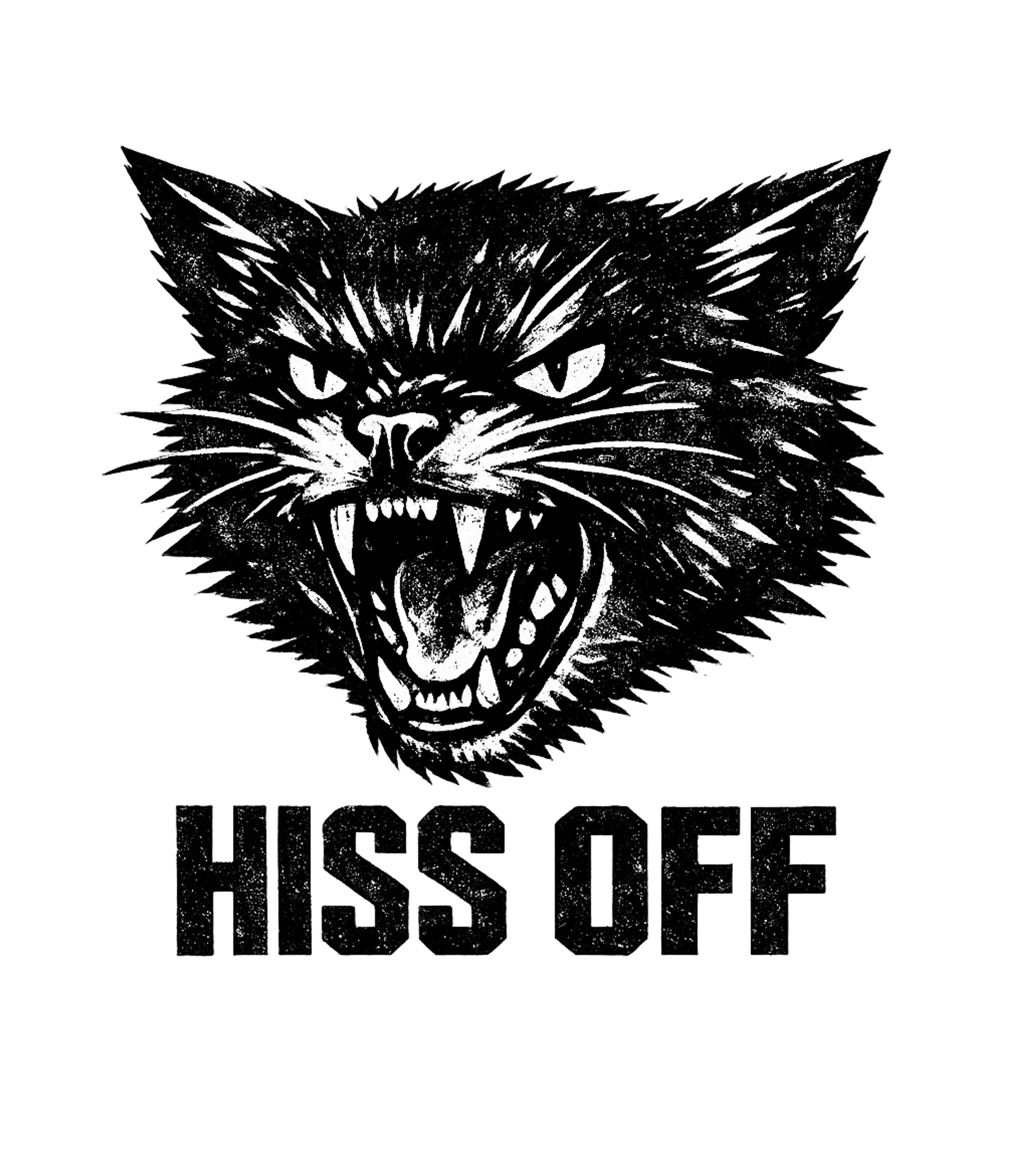 Hiss Off Funny Angry Hissing Aggressive Cat T-Shirt