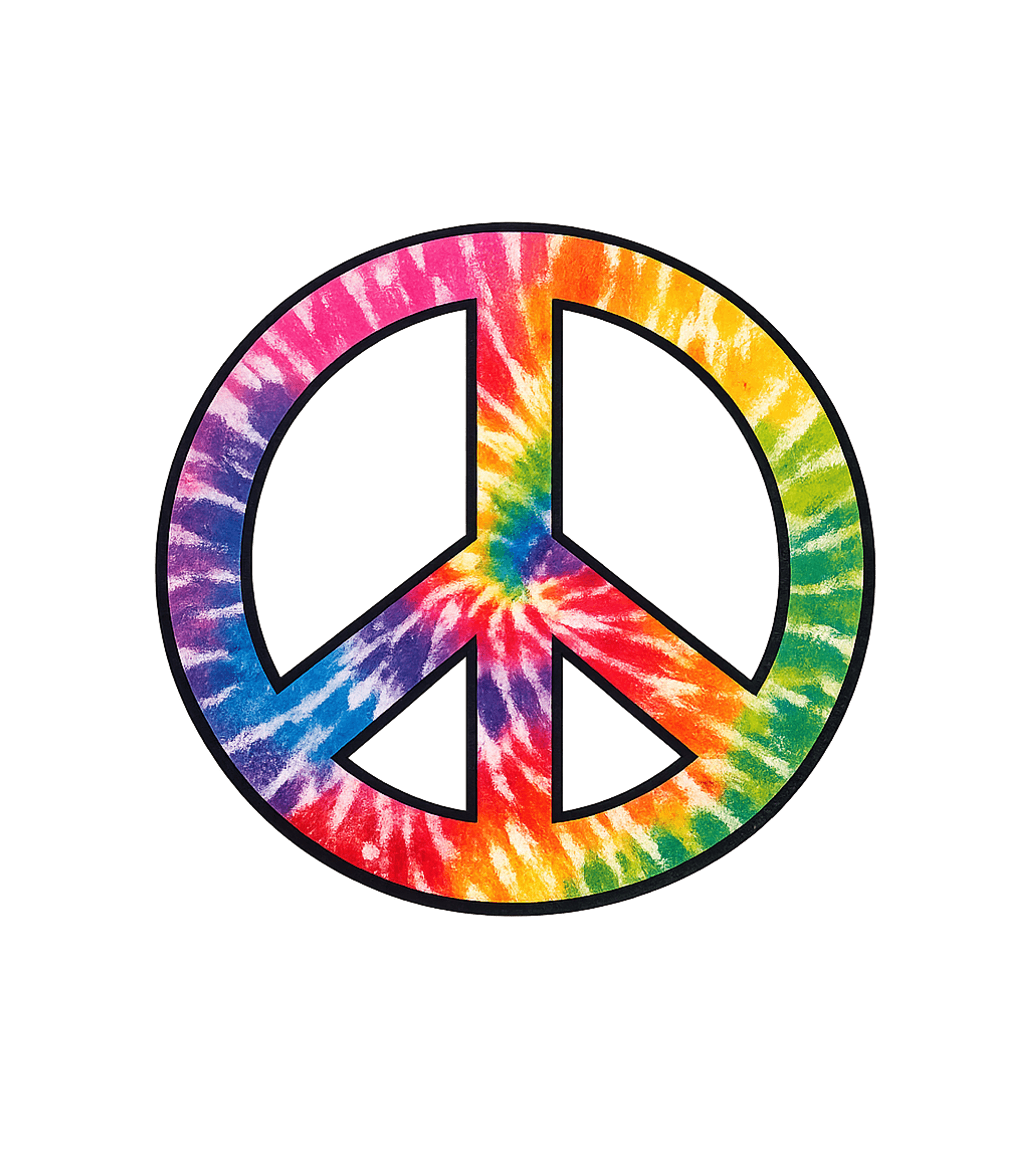 Tie Dye Peace Sign Tie Dyed Hippie T-Shirt