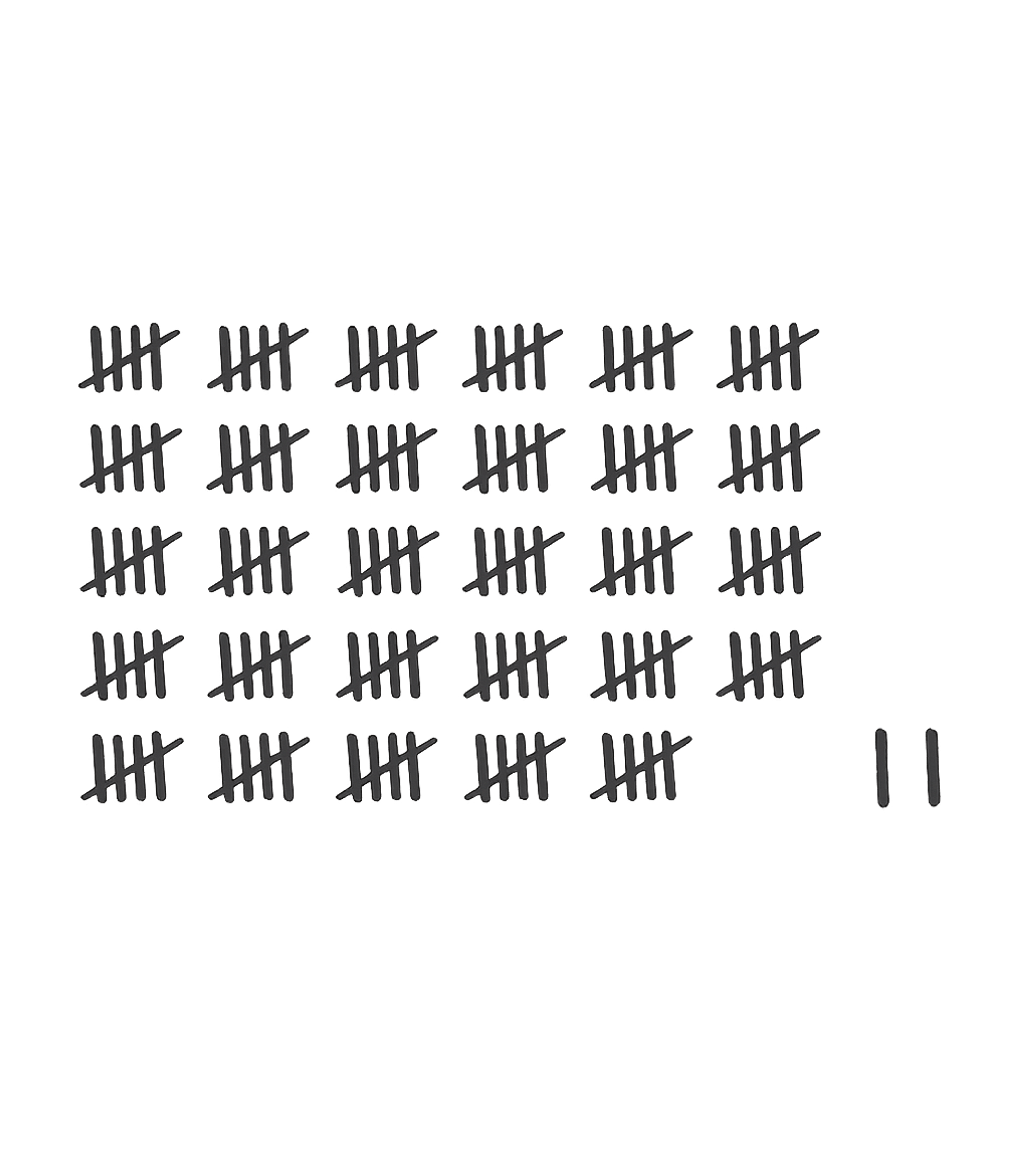 77th Birthday Tally Marks - 77 Year Old Birthday Gift T-Shirt