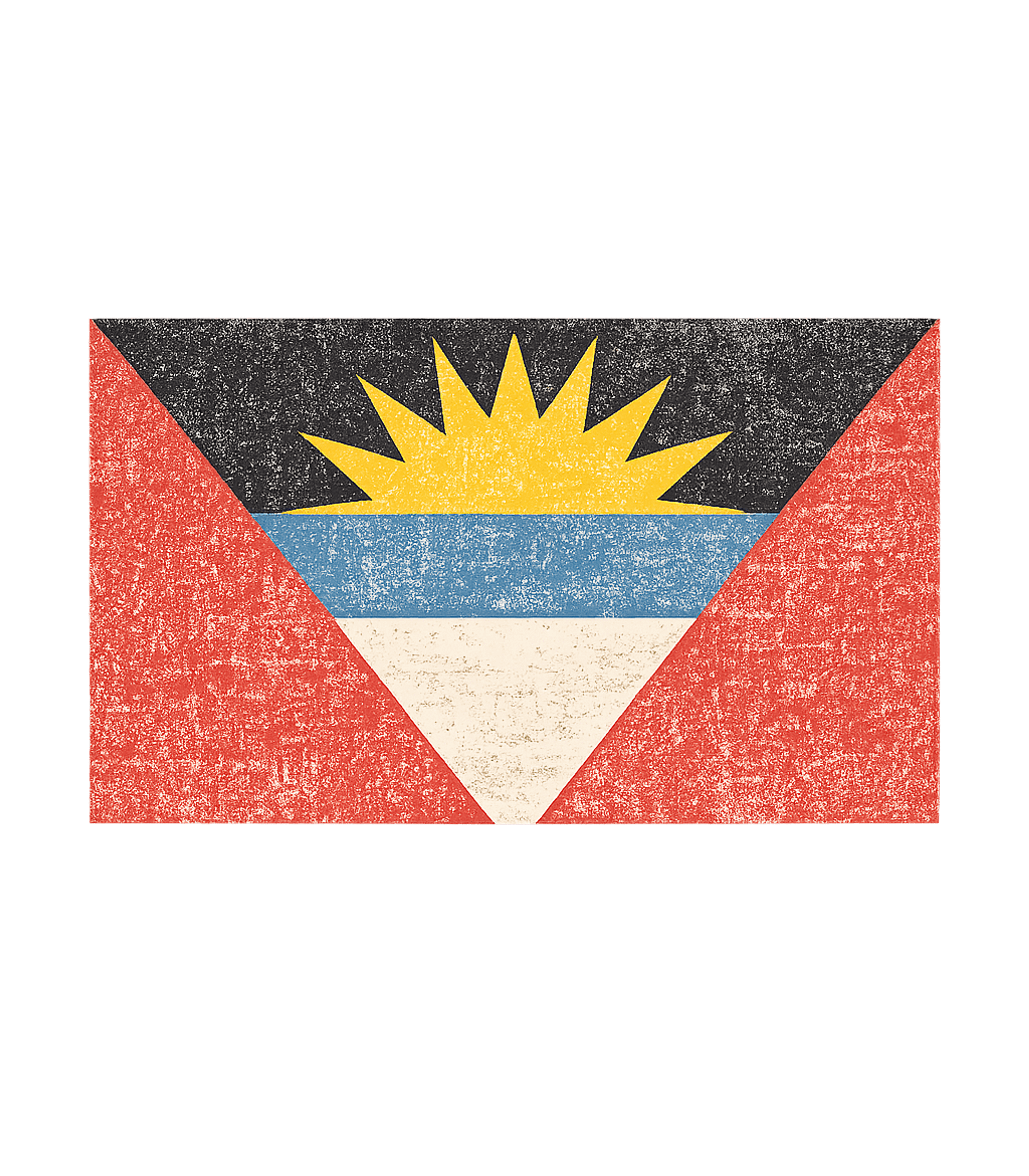 Retro Vintage Antigua And Barbuda Flag T-Shirt