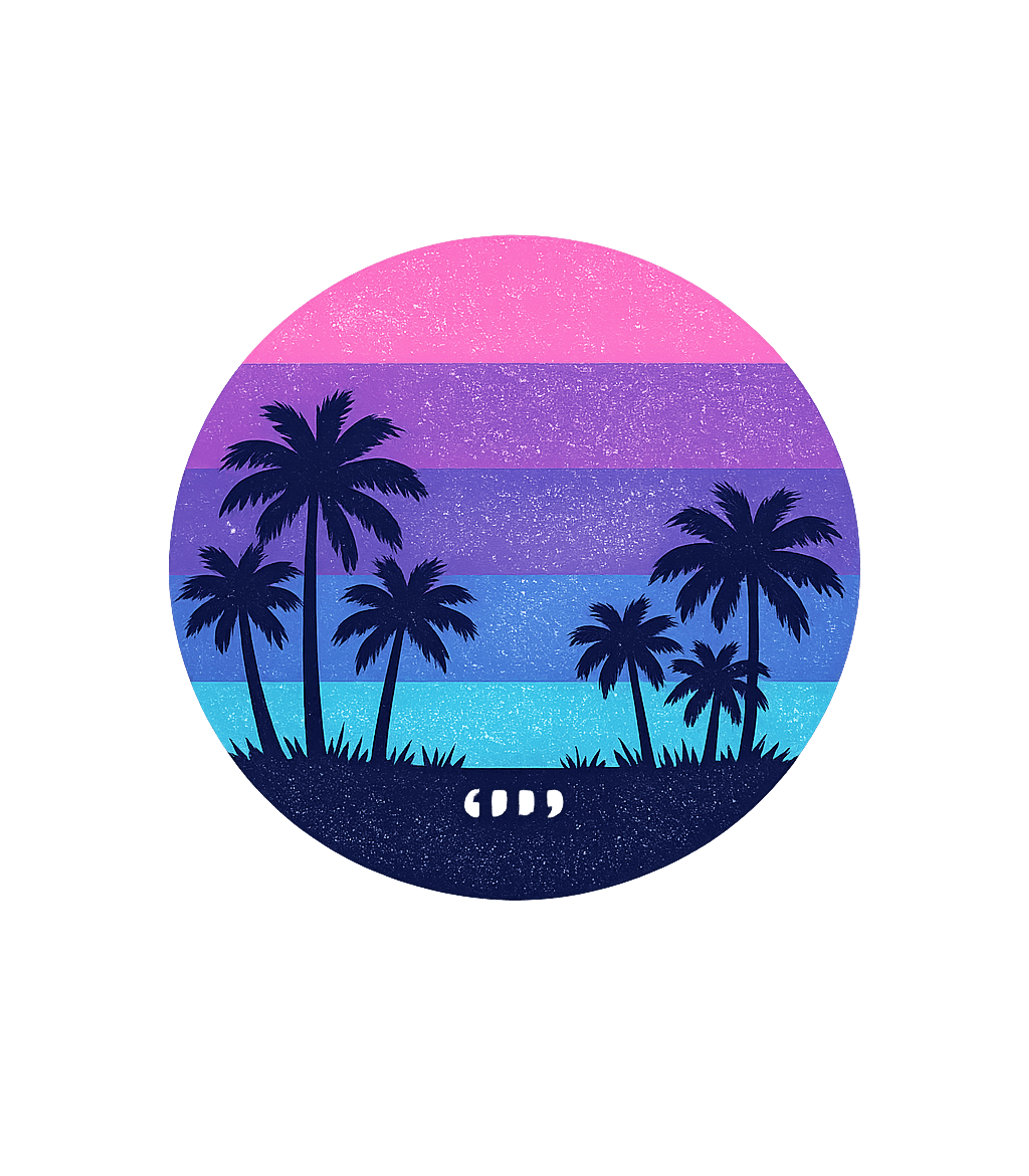 Palm Trees Beach Graphic T-Shirt