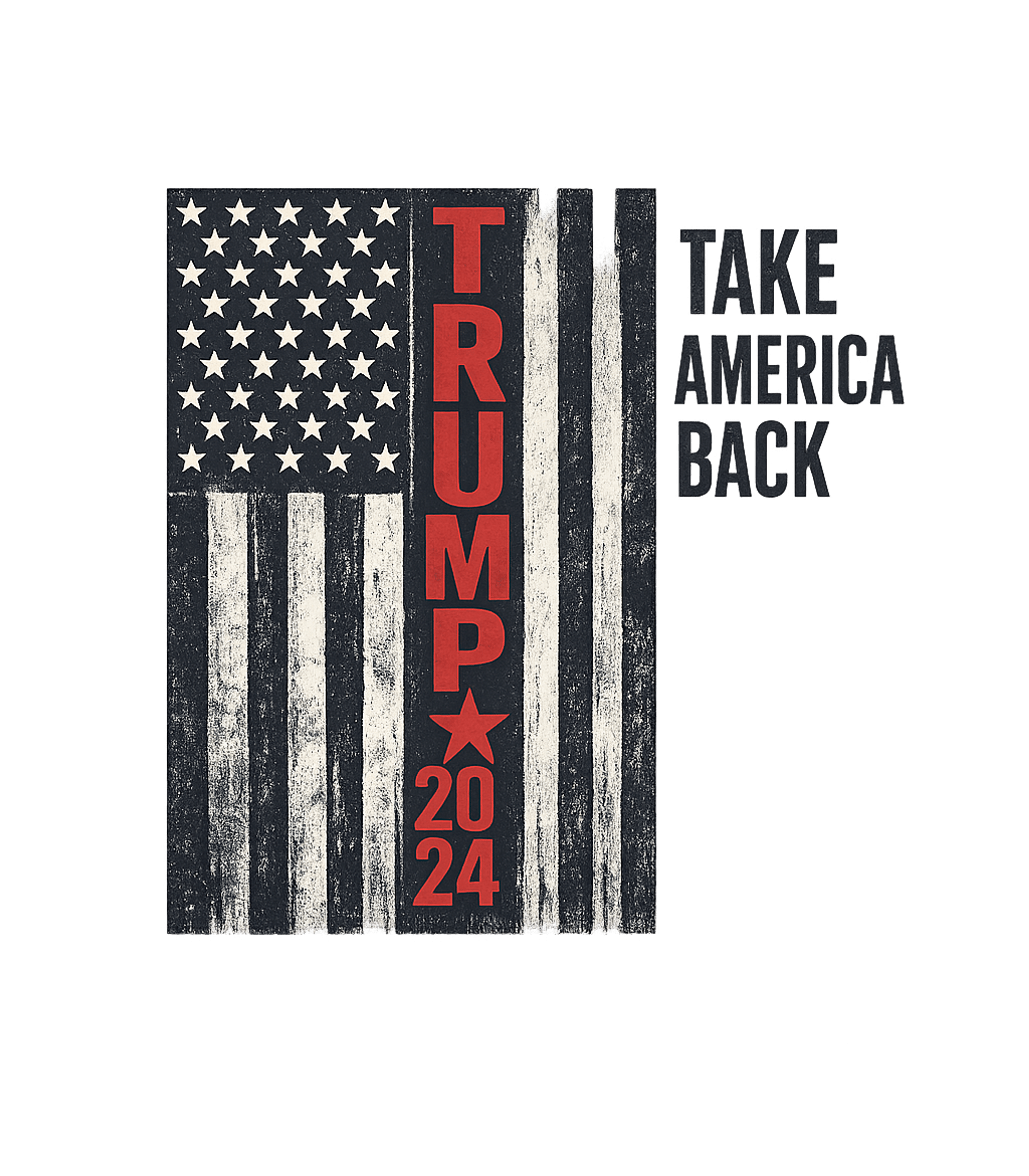 Donald Trump 2024 Take America Back American Flag Patriotic T-Shirt