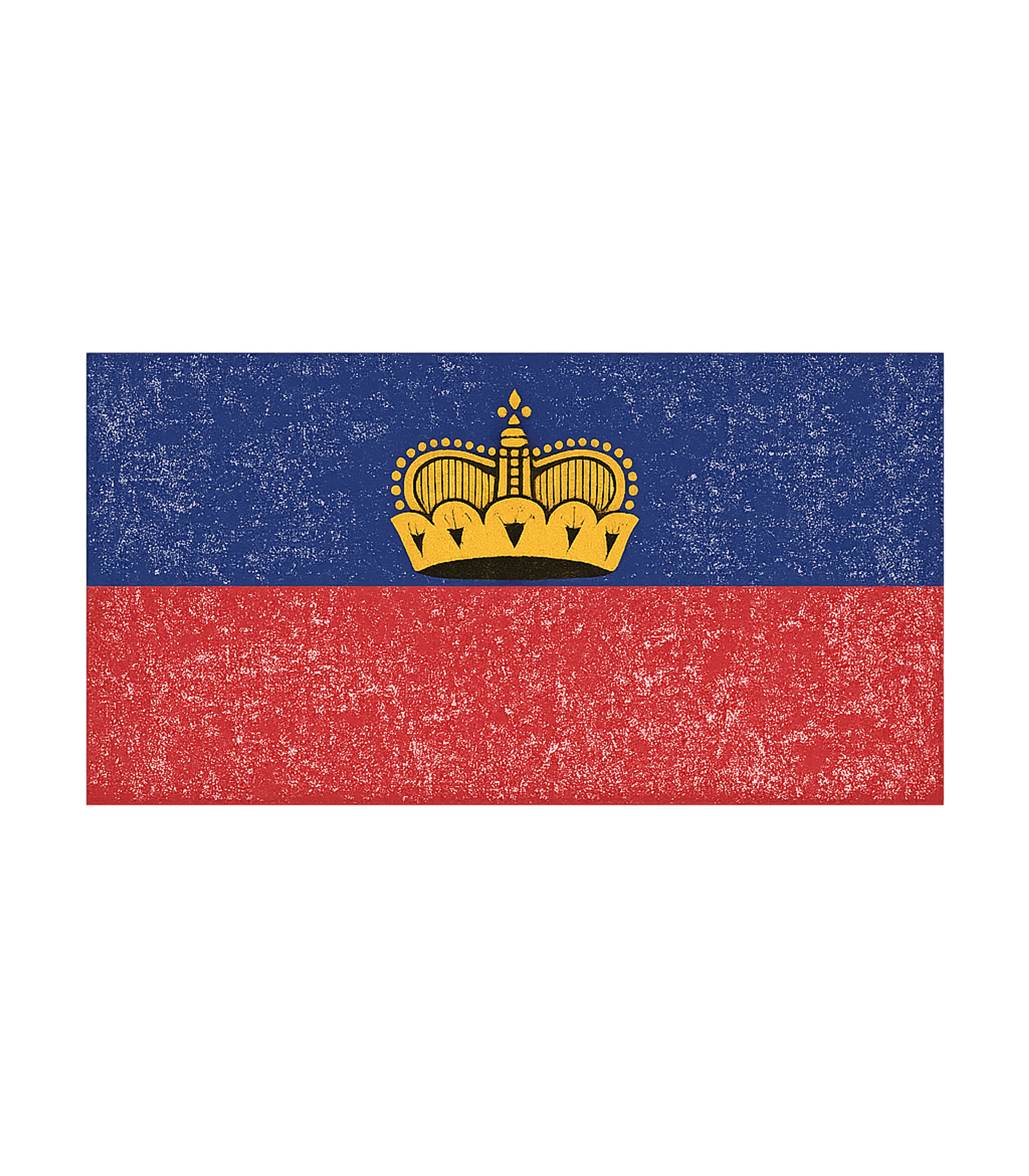 Liechtenstein Flag Distressed