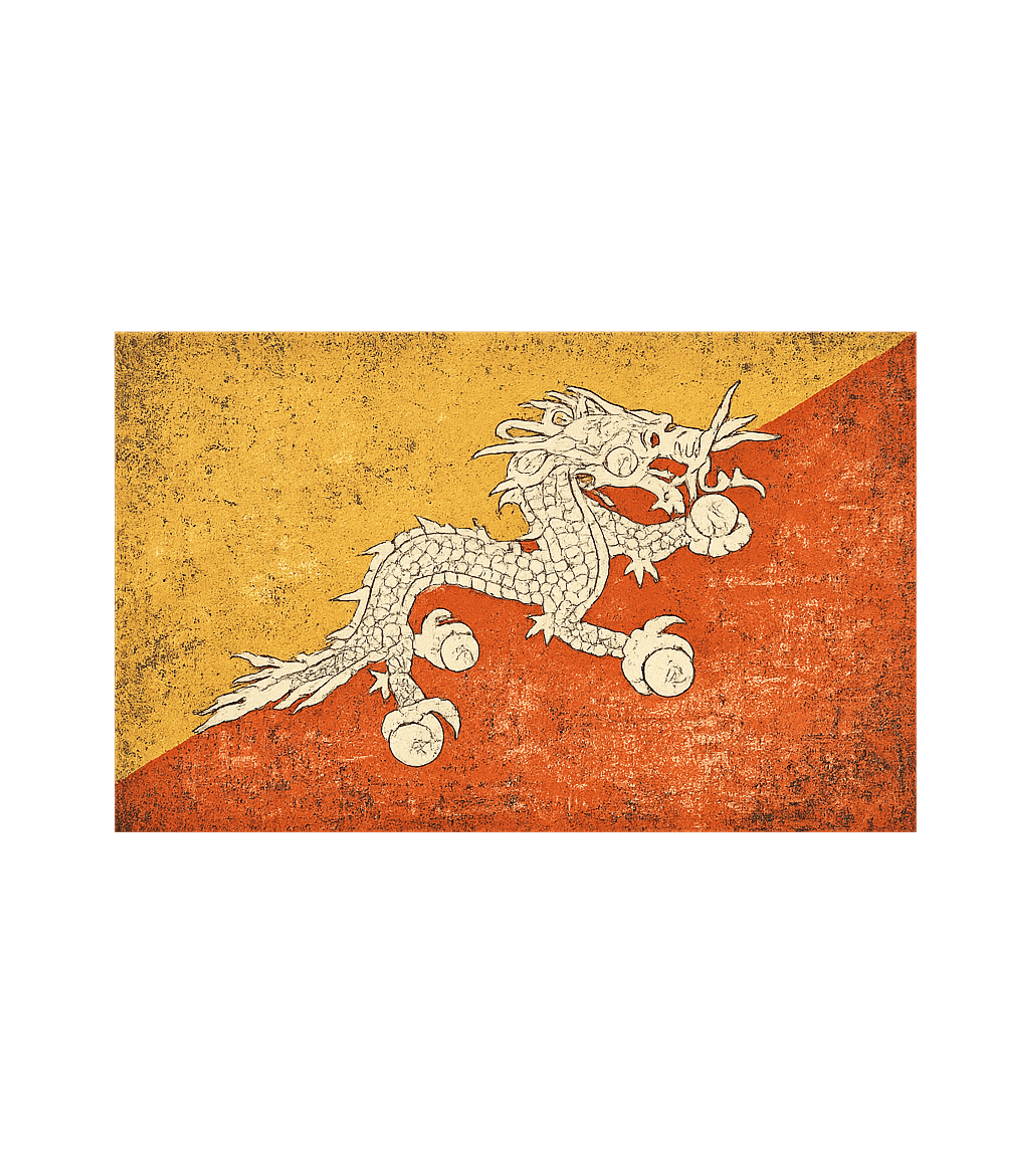 Retro Vintage Bhutan Flag T-Shirt