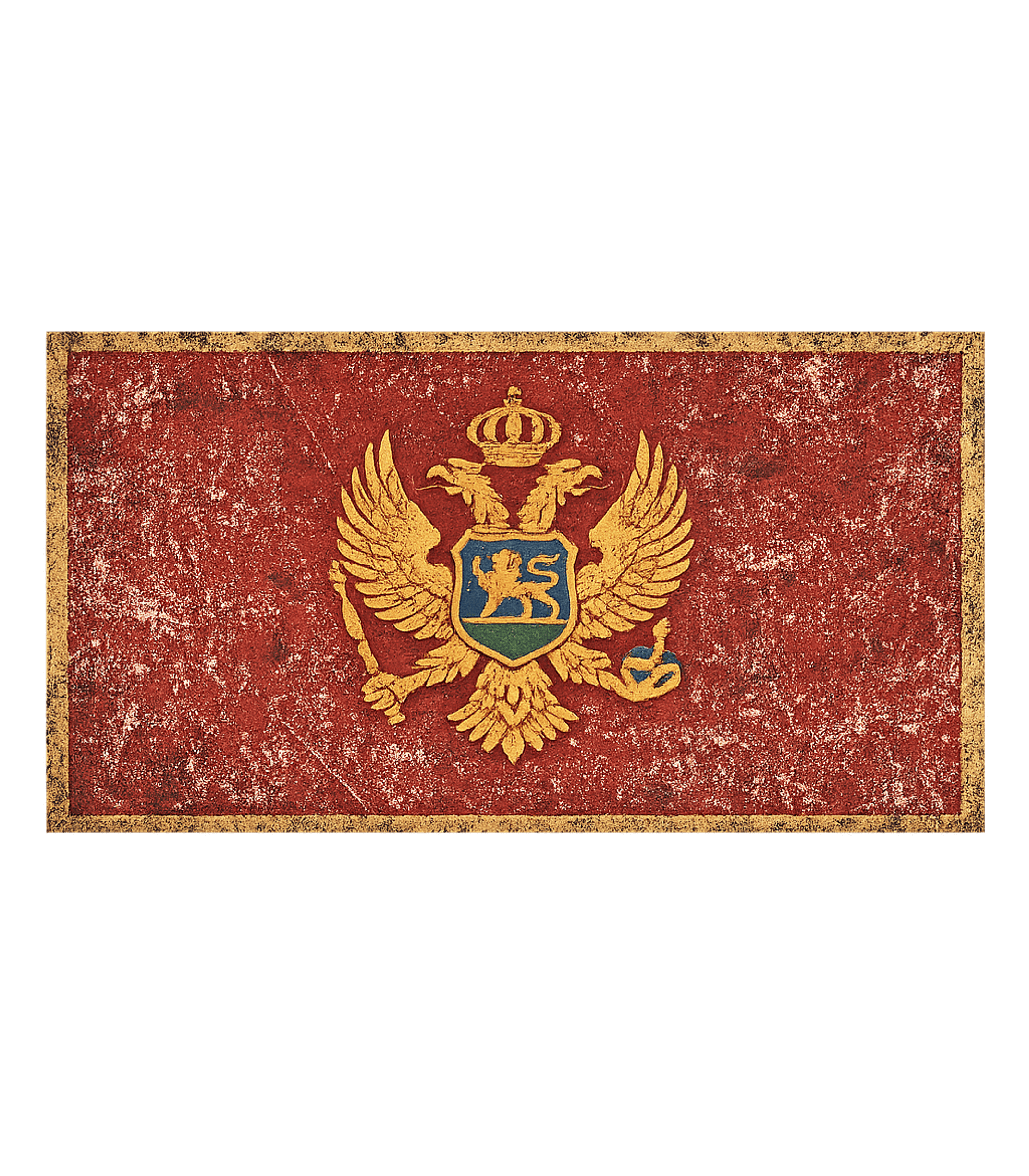 Montenegro Flag Vintage