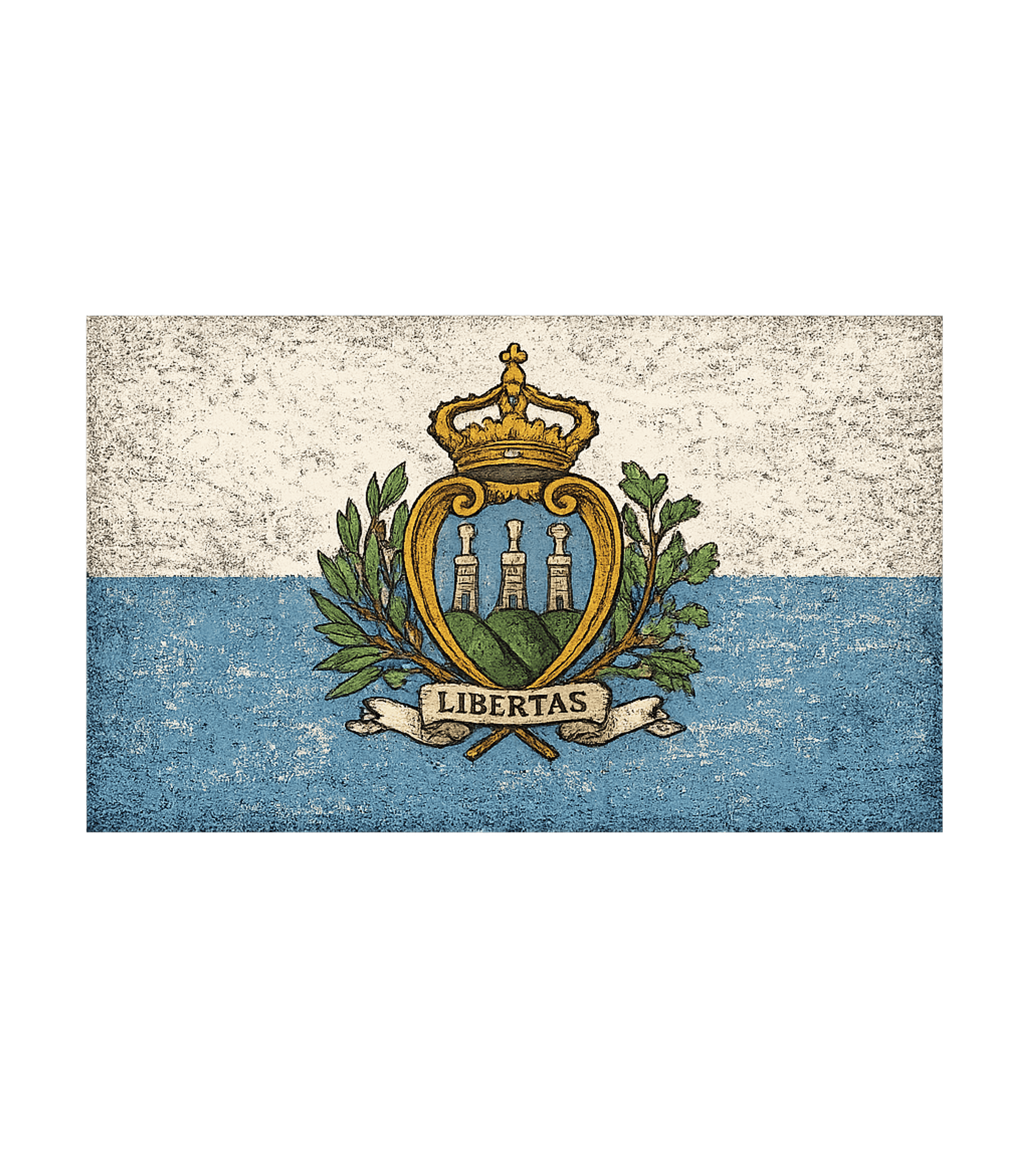 Retro Vintage San Marino Flag T-Shirt