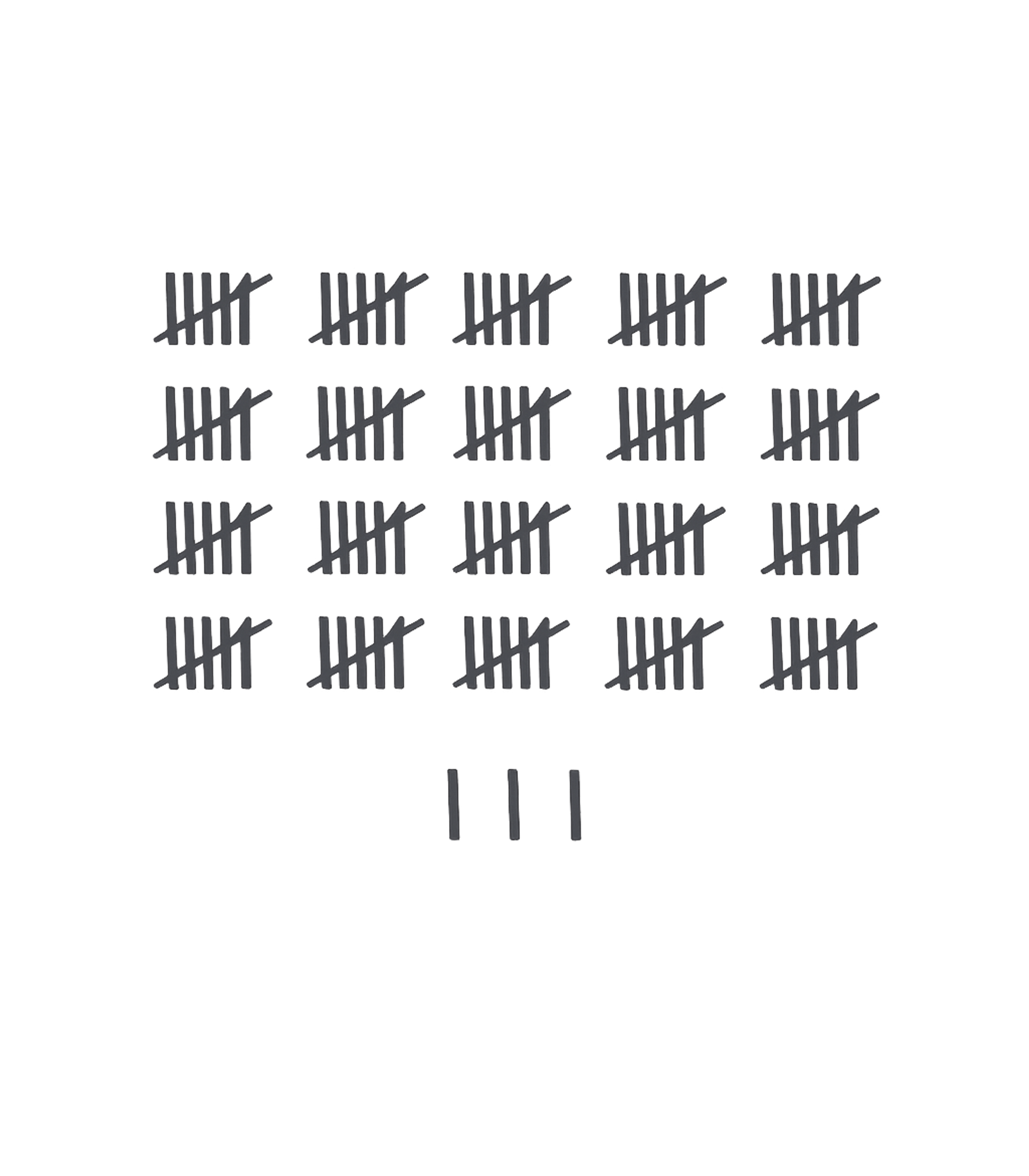 78th Birthday Tally Marks - 78 Year Old Birthday Gift T-Shirt