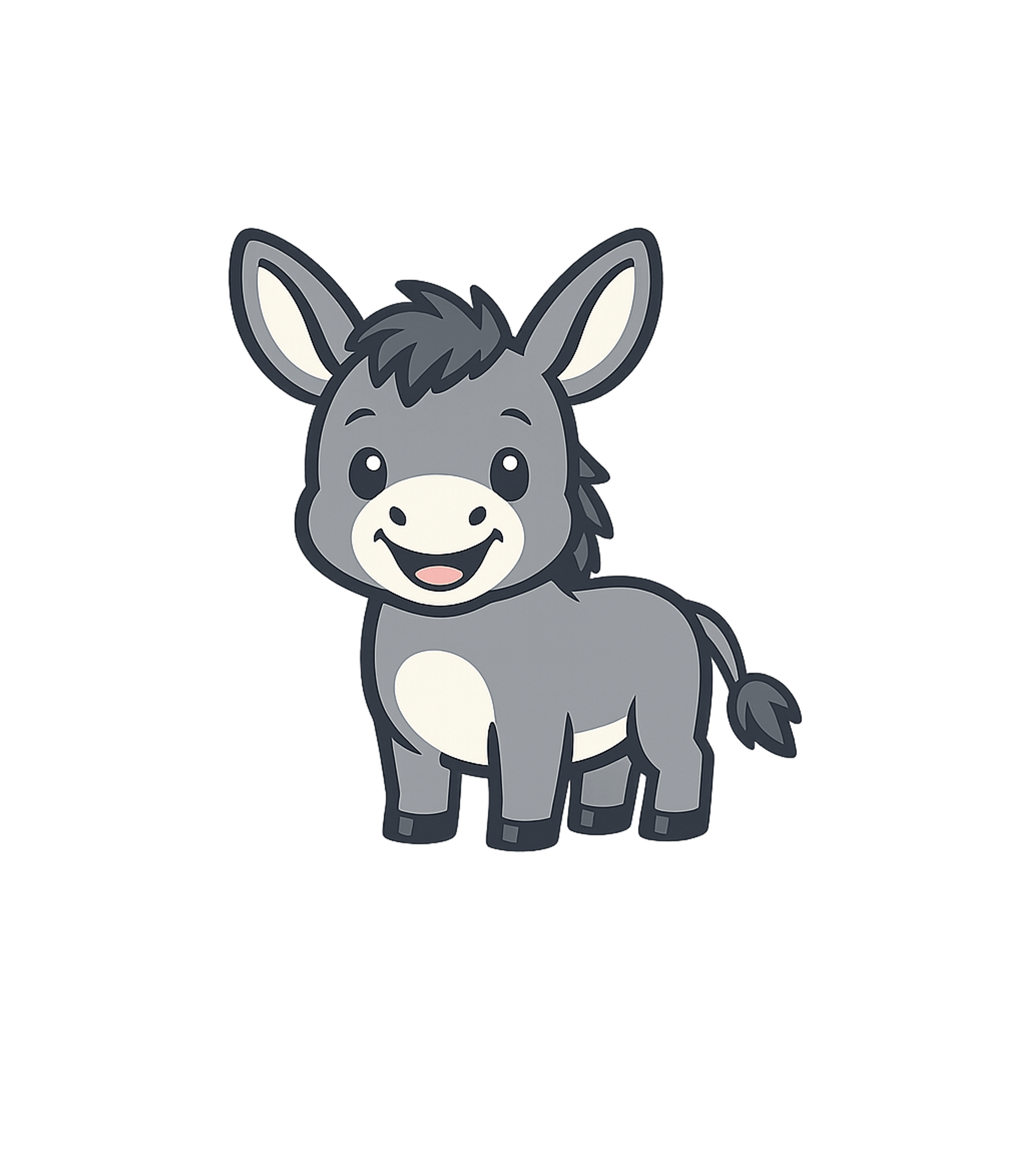 Cute Happy Donkey