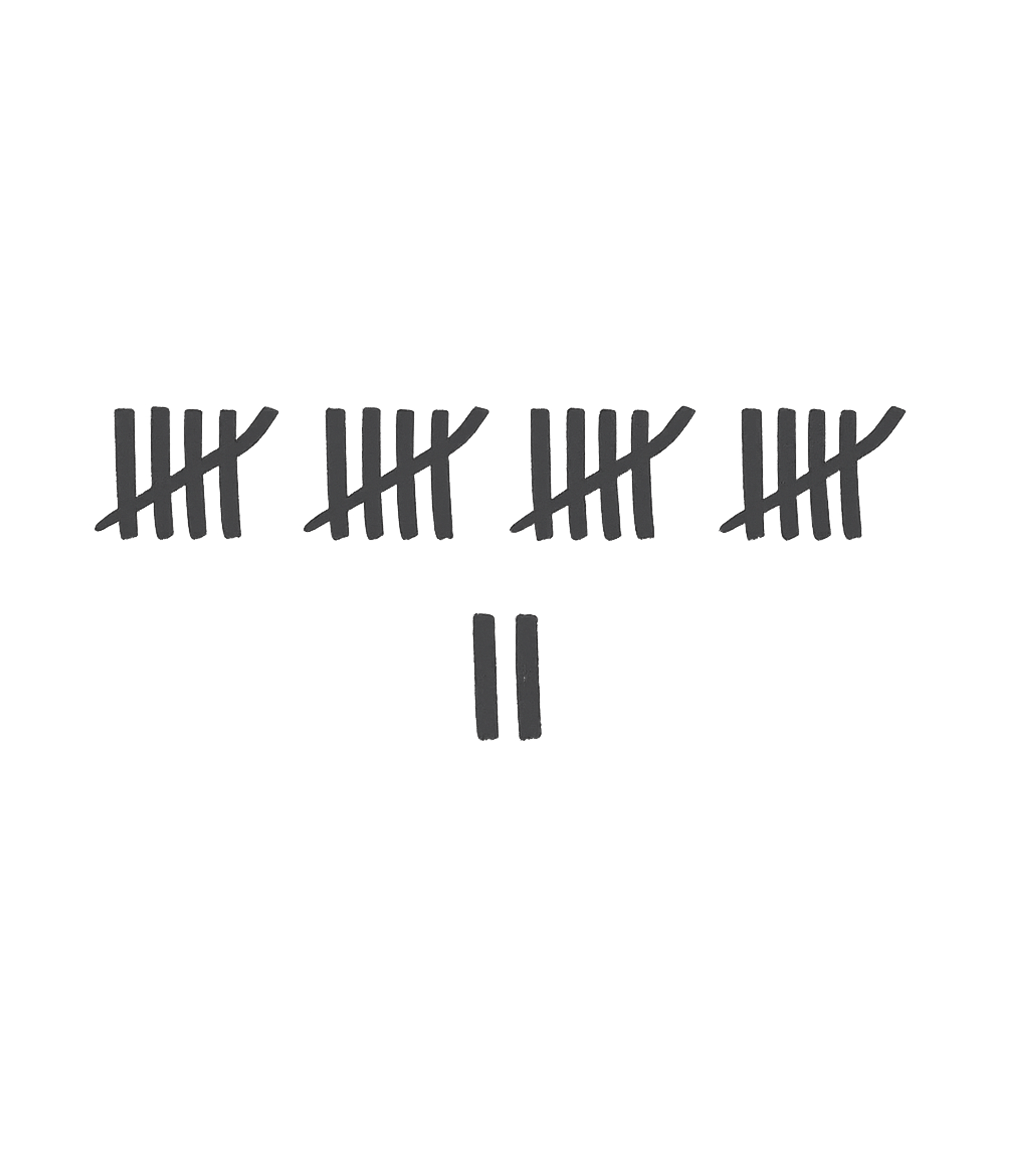 22nd Birthday Tally Marks - 22 Year Old Birthday Gift T-Shirt