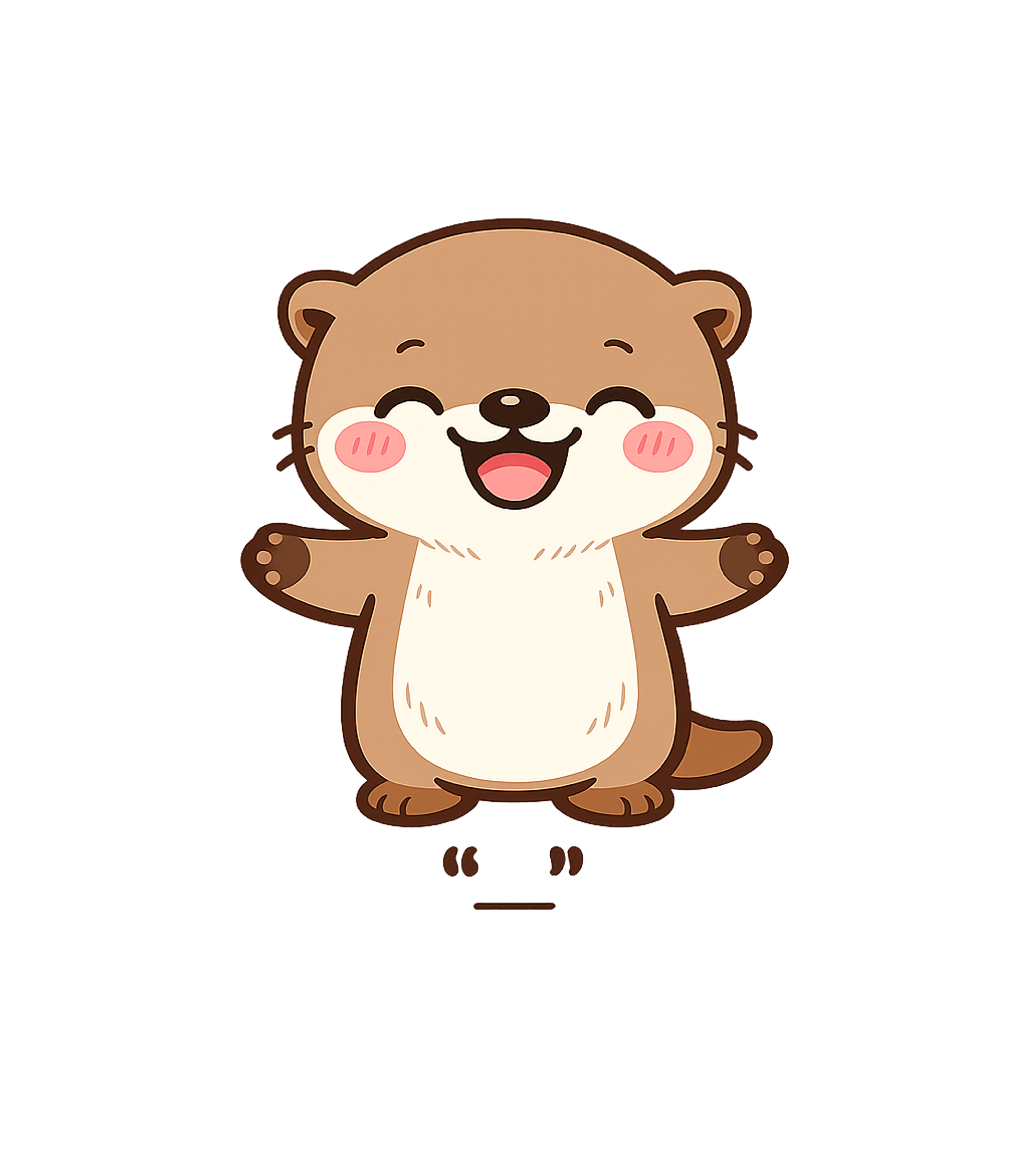 Cute Happy Otter