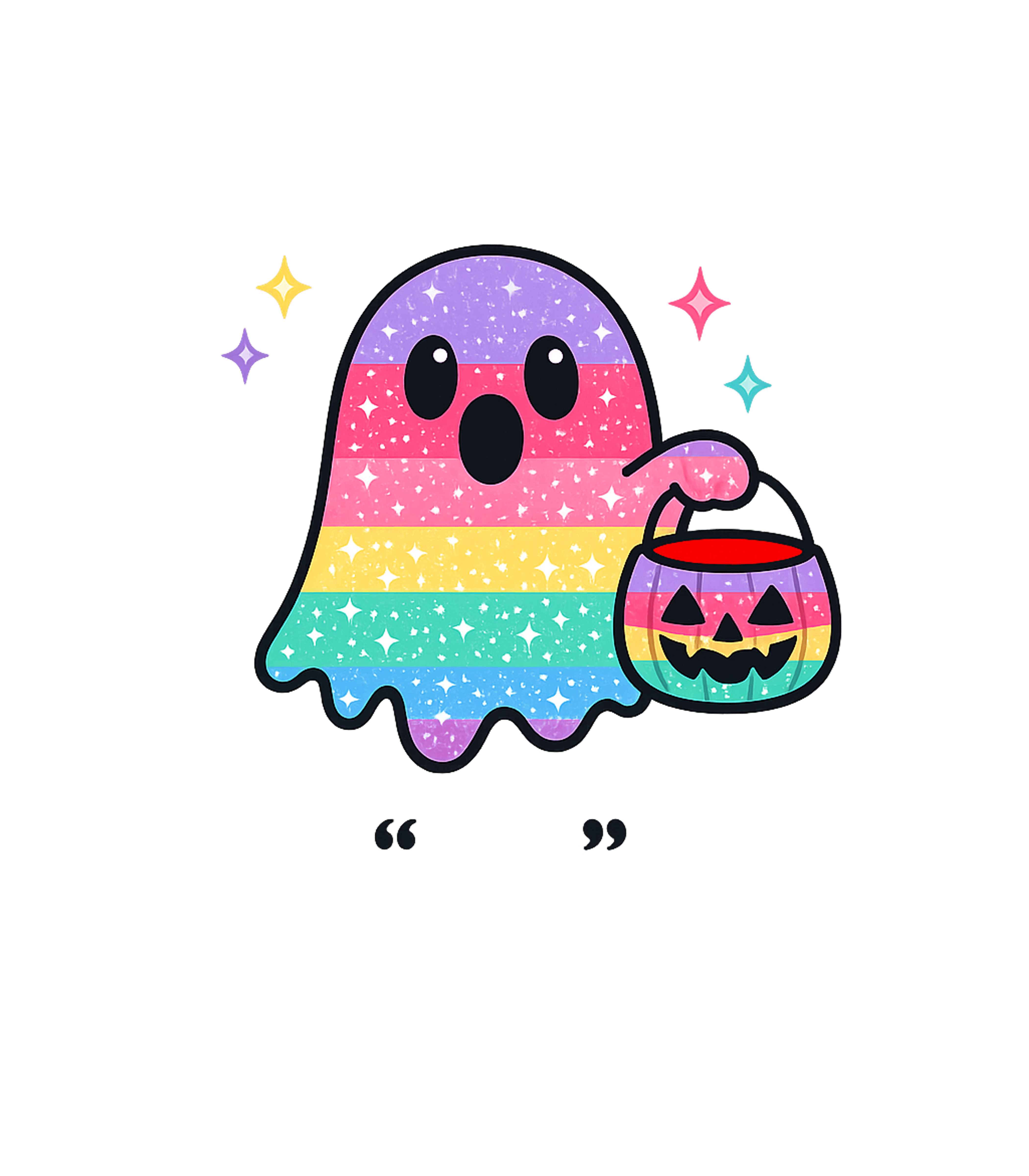 Rainbow Halloween Ghost