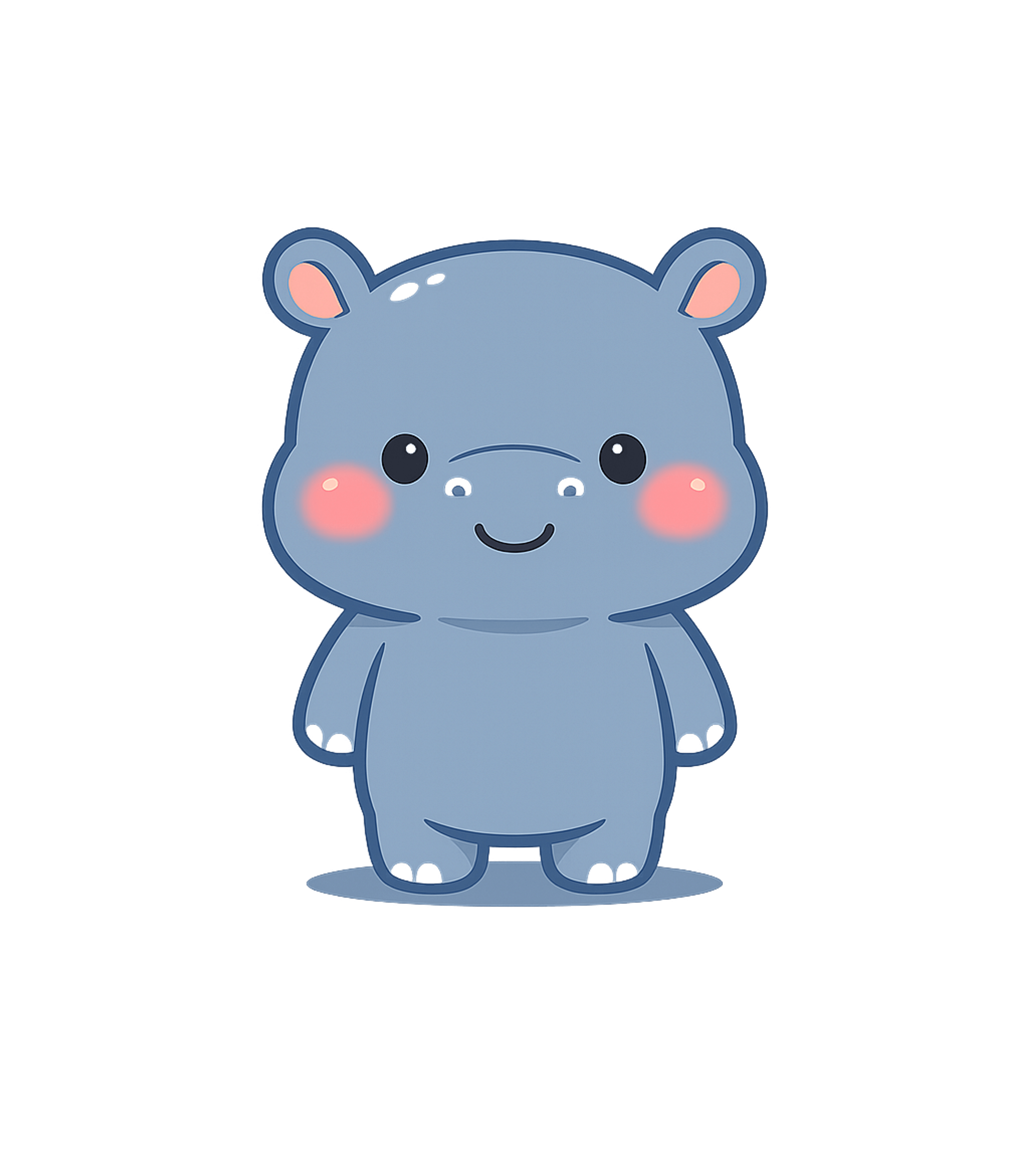 Cute Cartoon Hippo