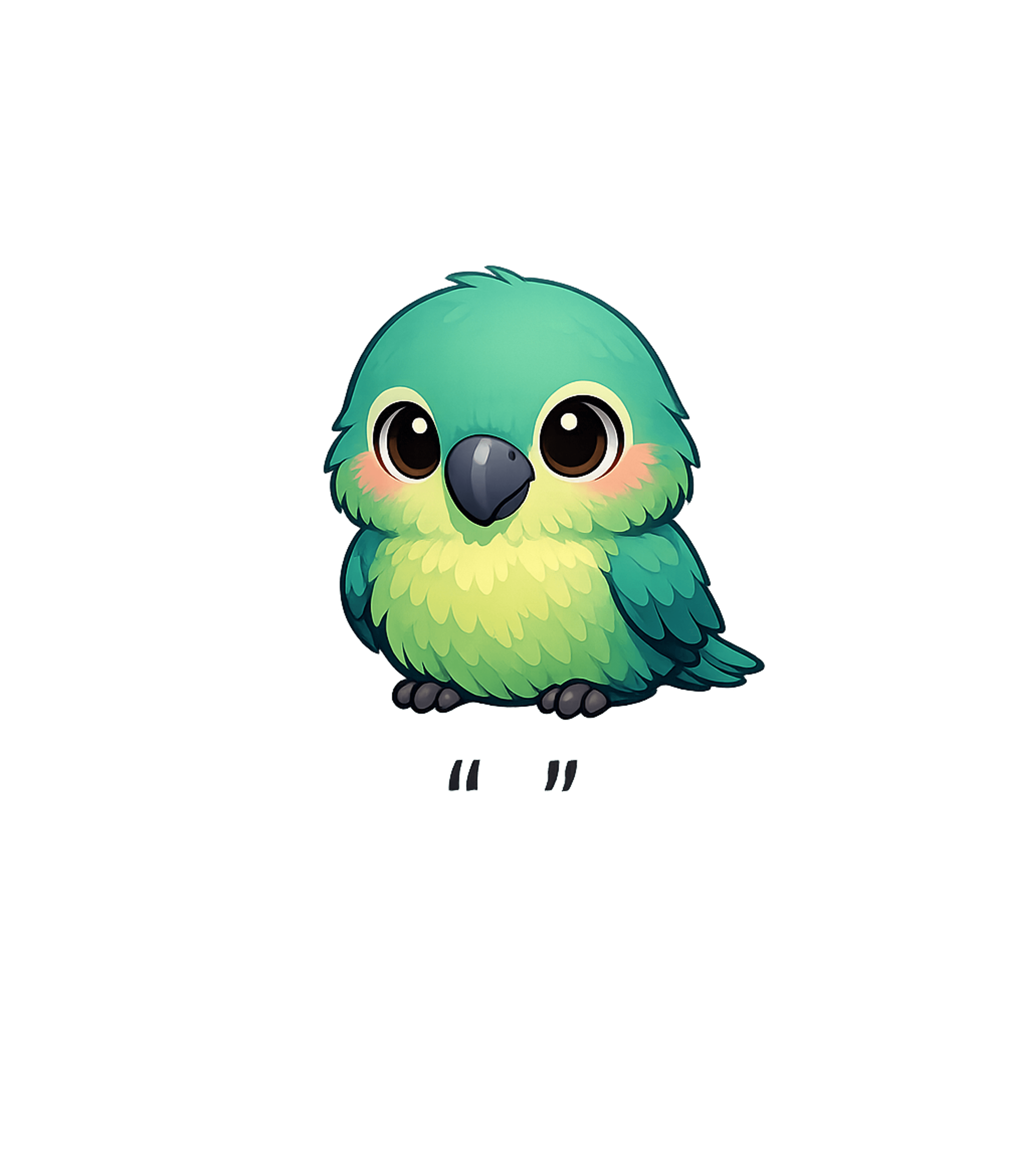 Chibi Green Parrot