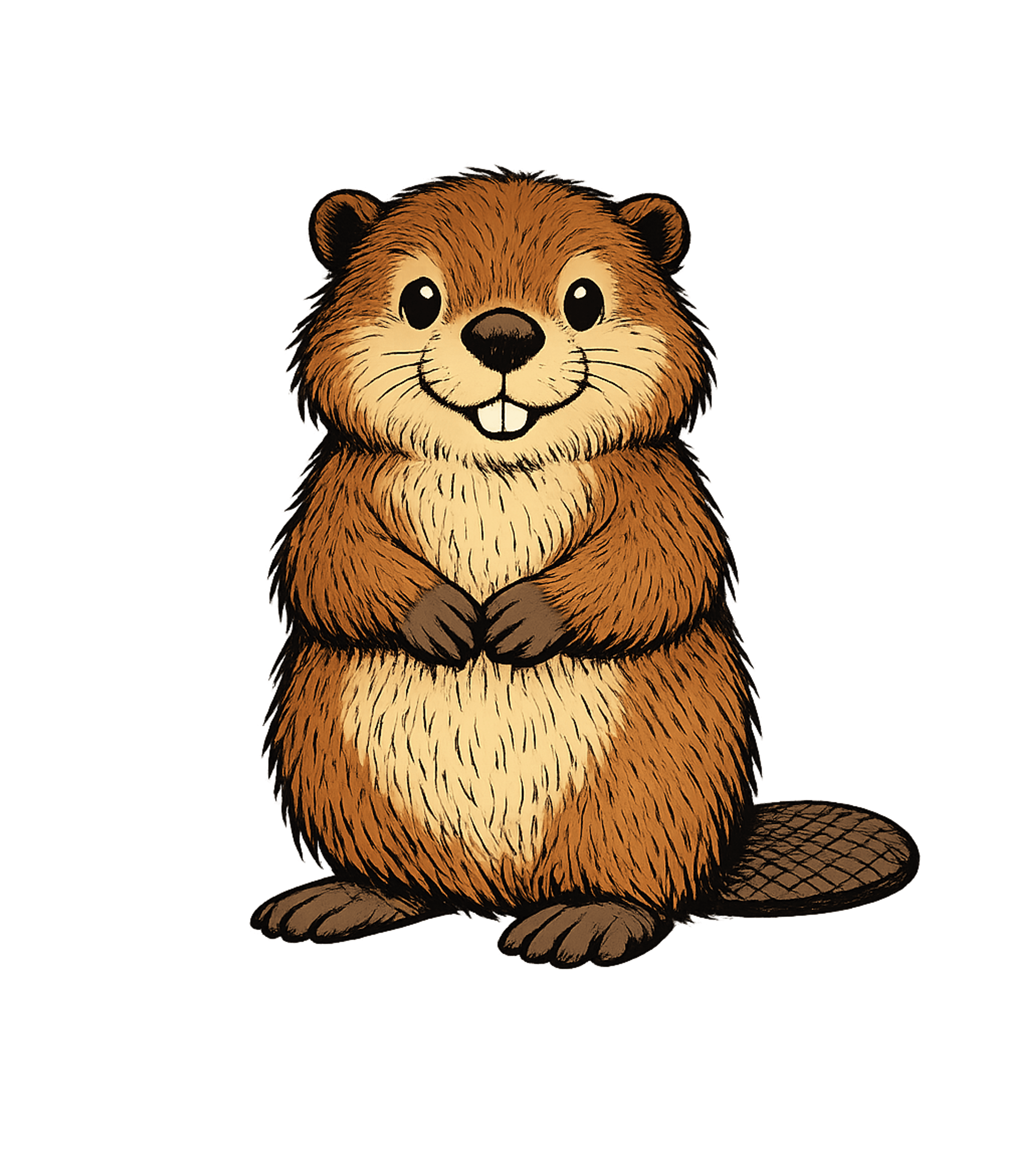 Cute Cartoon Beaver