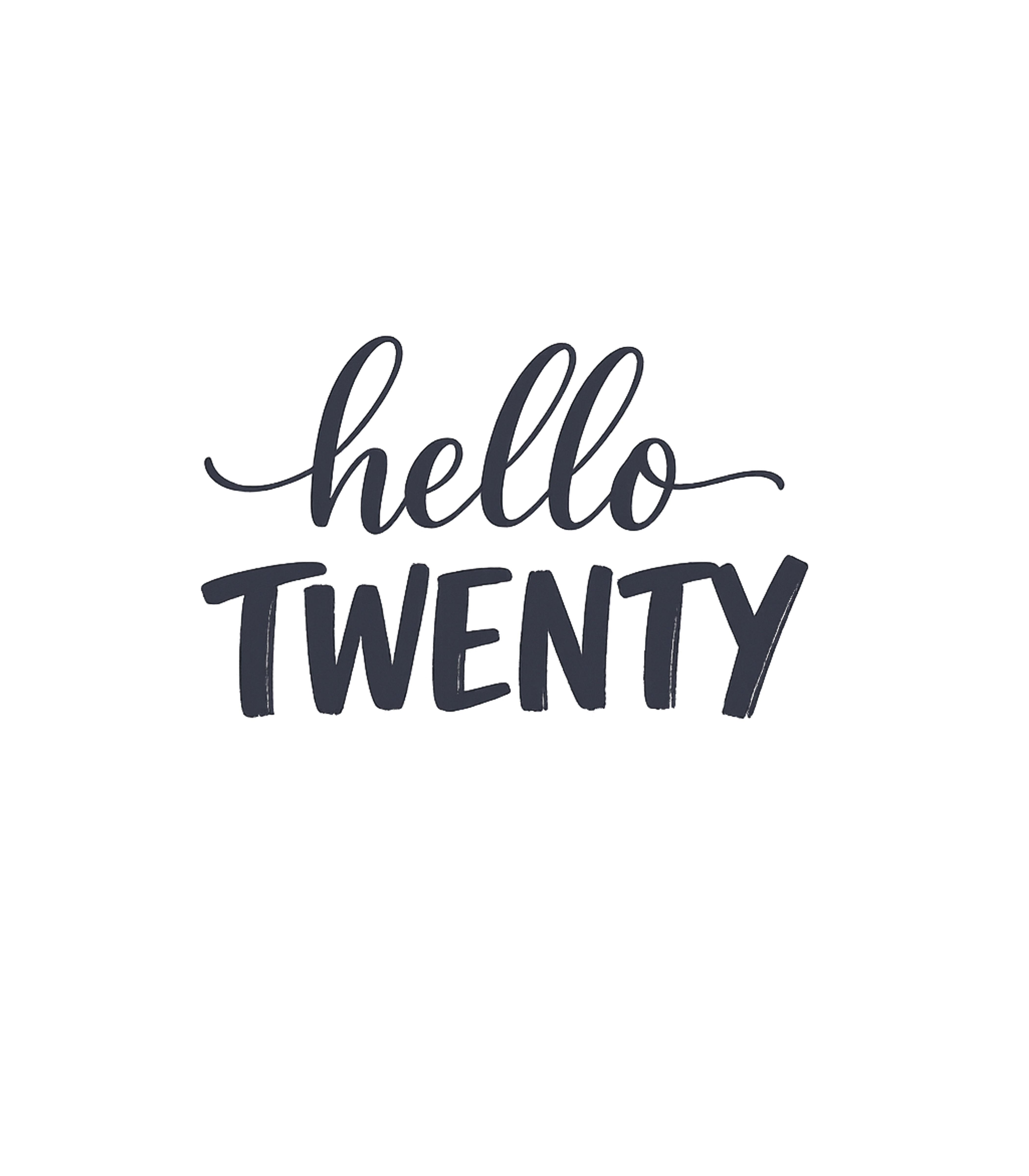 Hello Twenty 20th Birthday Gift Hello 20 T-Shirt