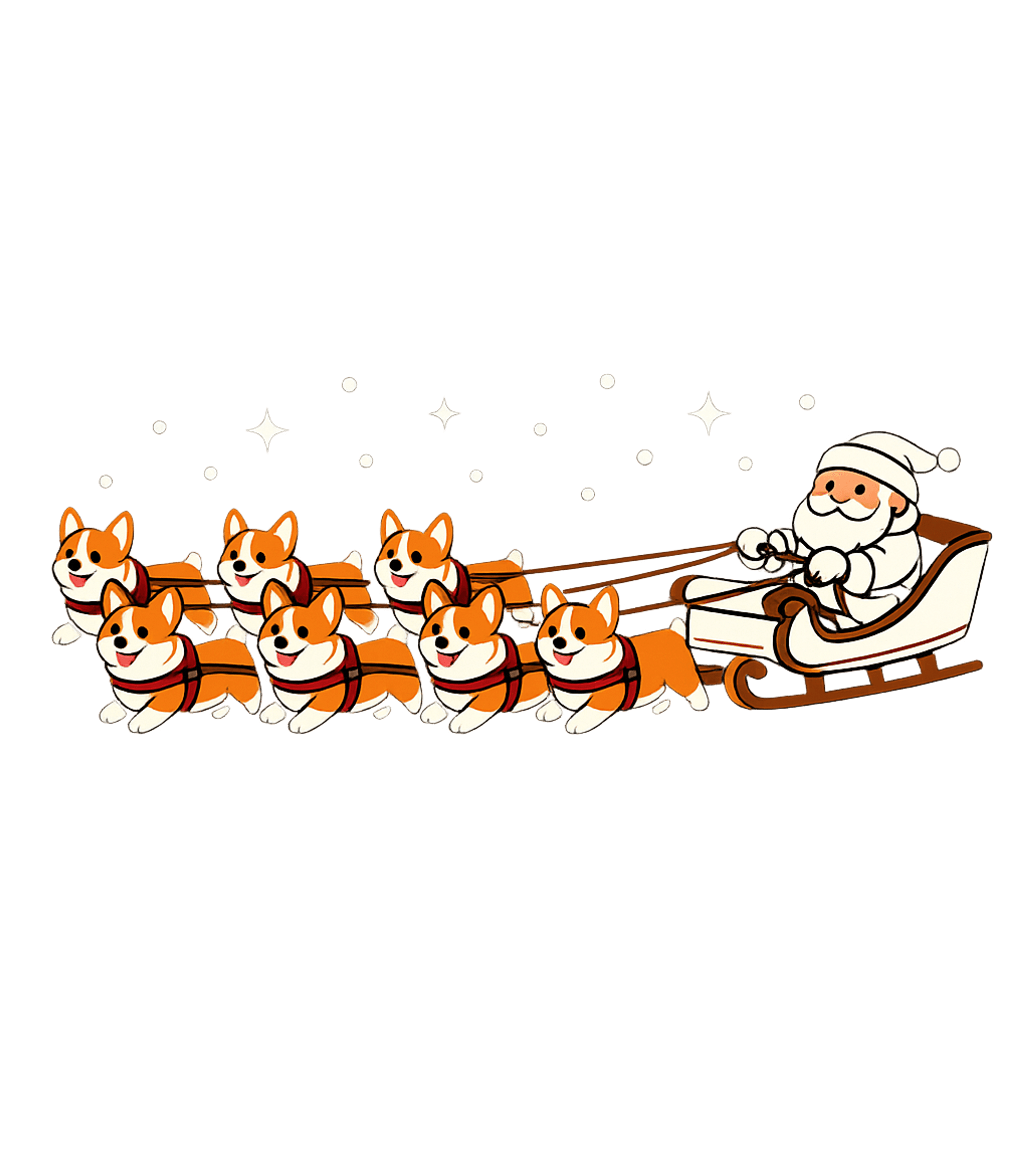 Corgi Santa Sleigh