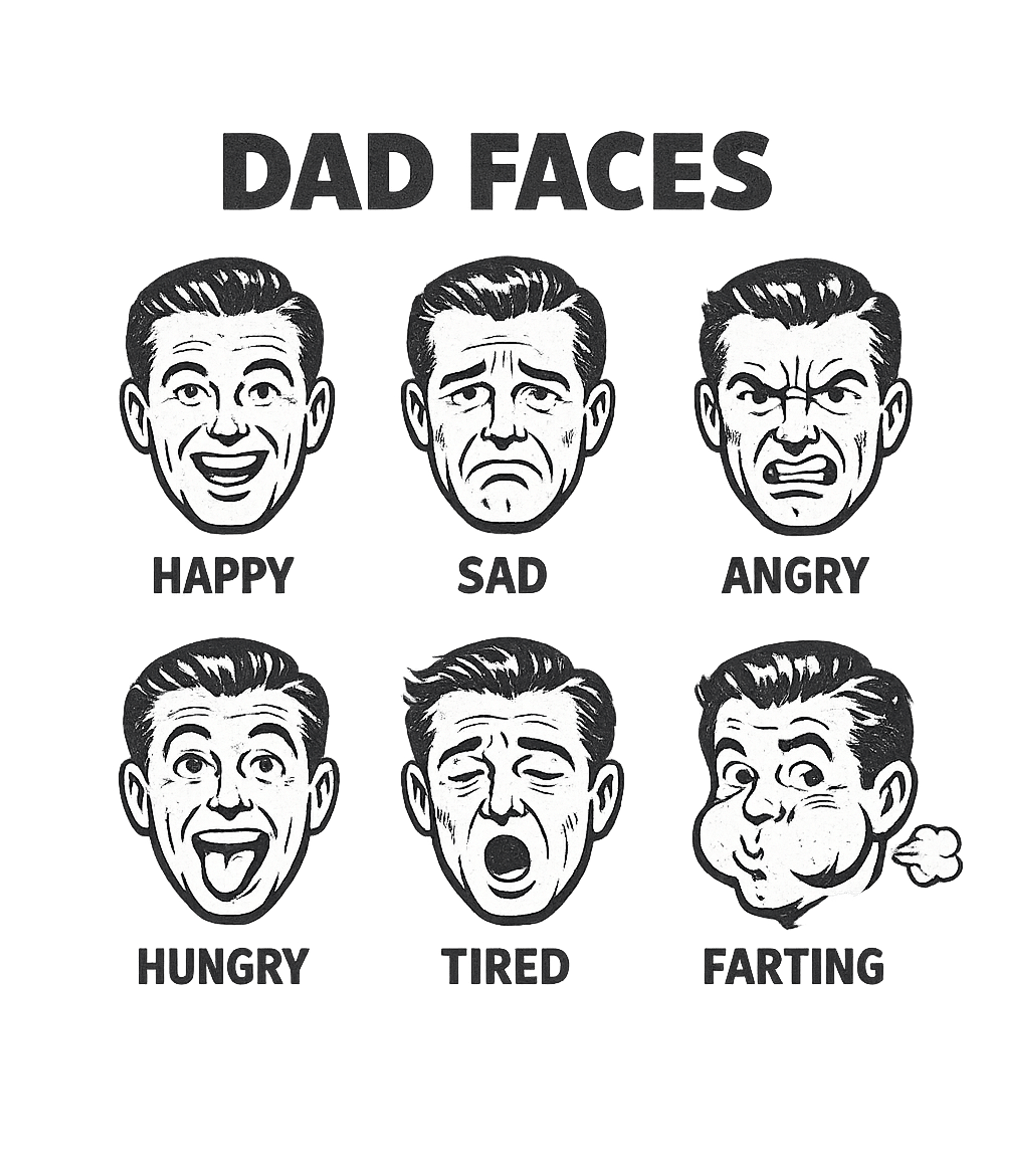 Dad Faces Men's T Shirt