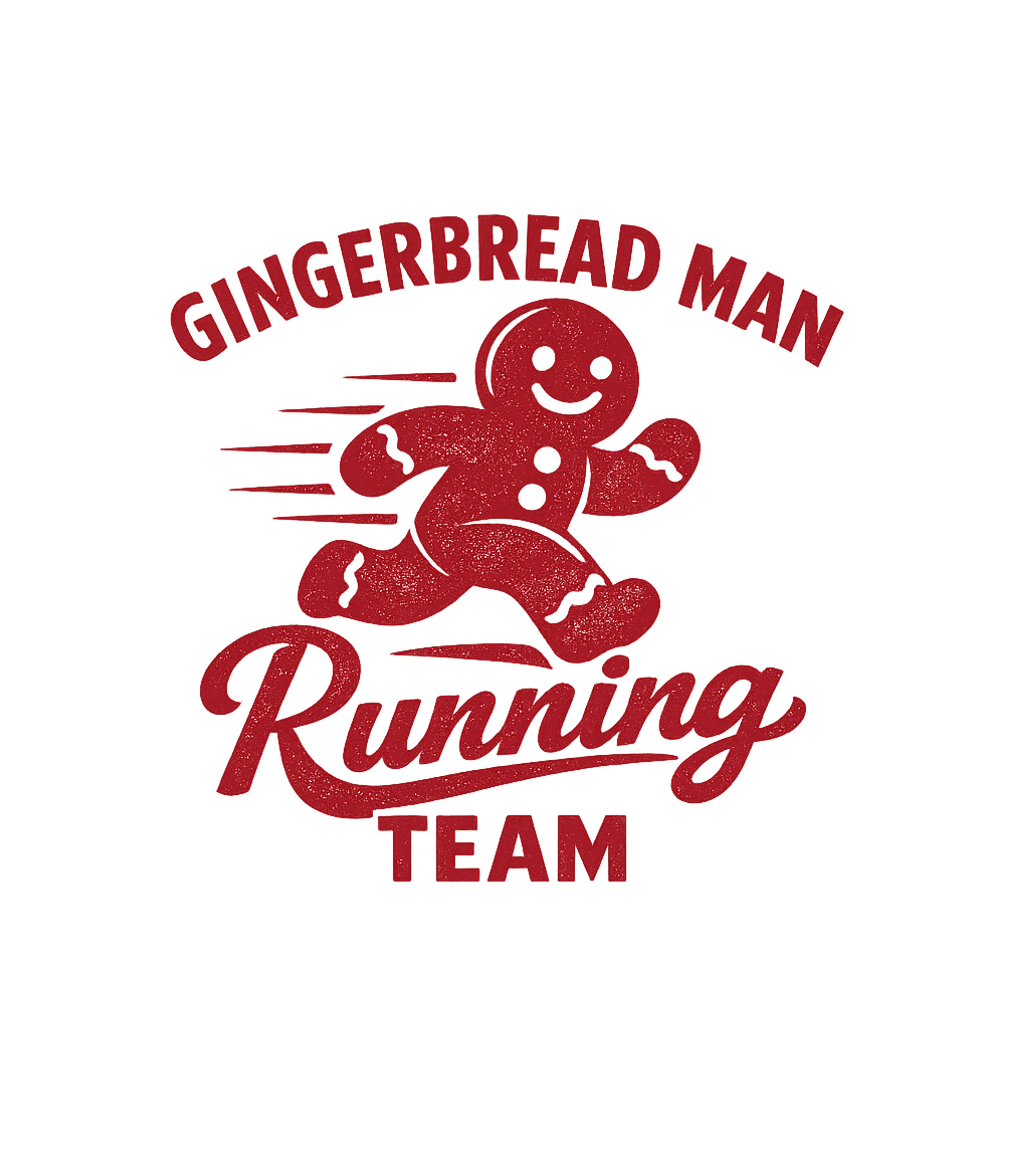 Gingerbread Man Running Team Men's T Shirt