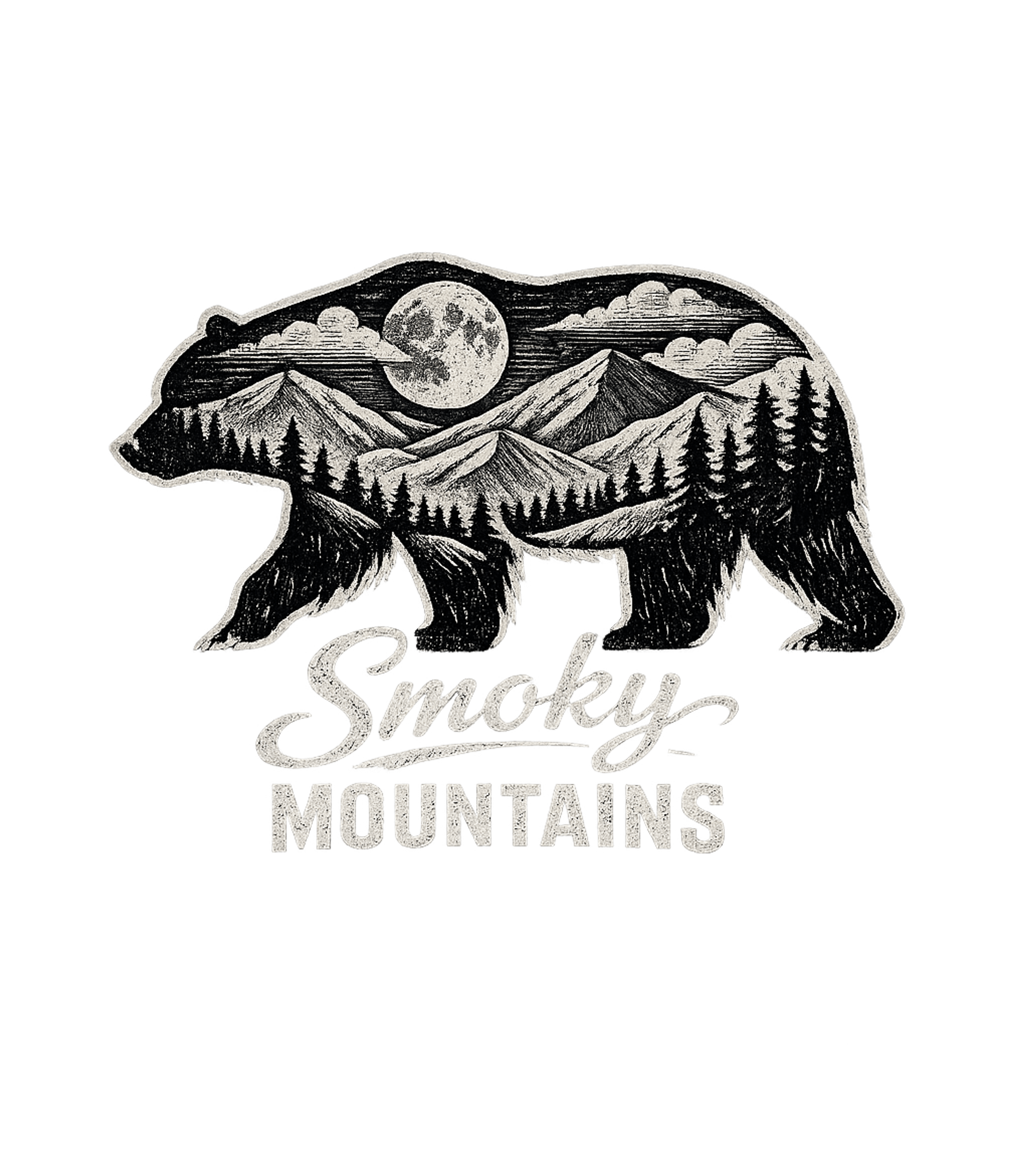 Retro Smoky Mountains Men's T Shirt