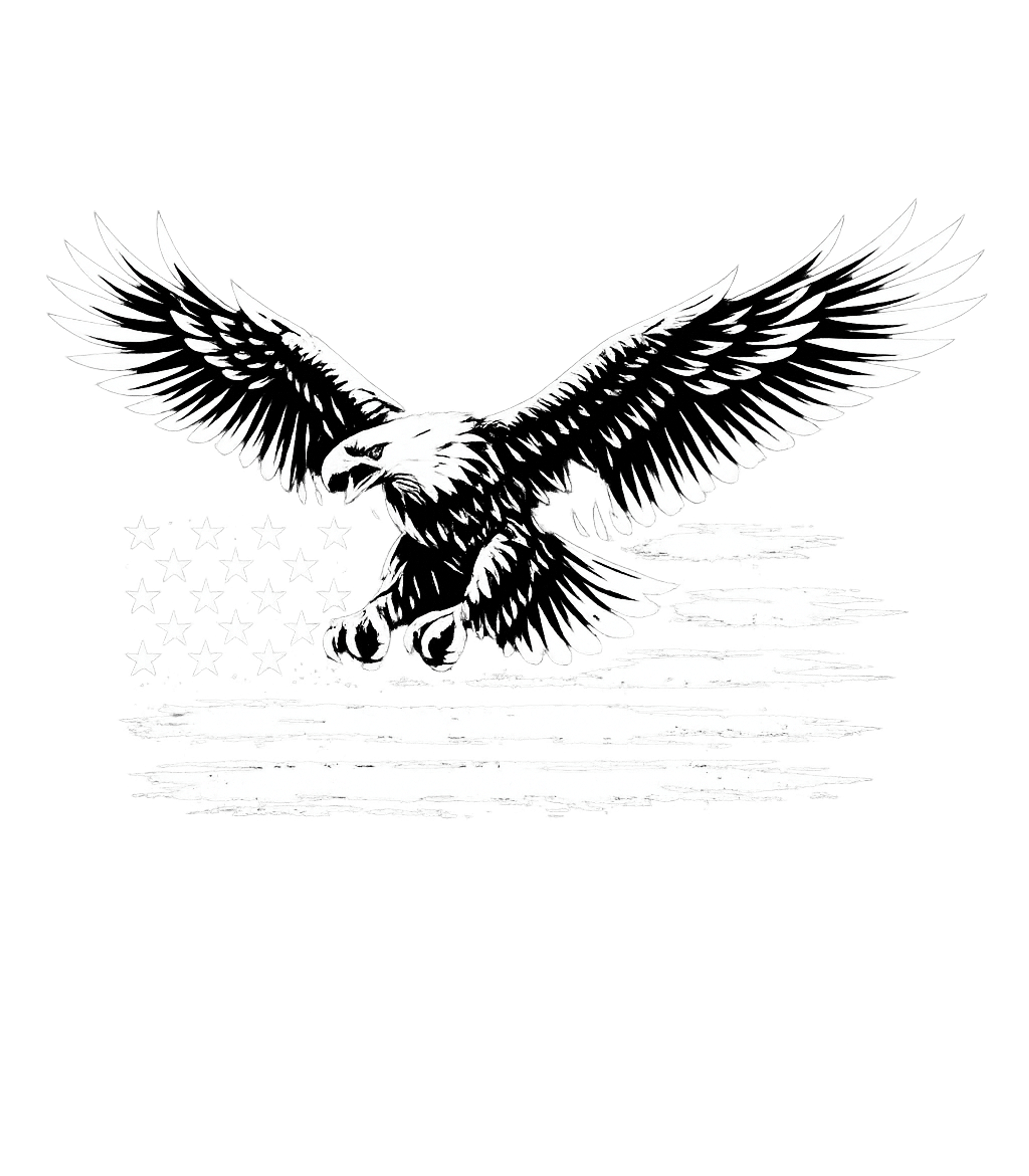 Eagle Over Grunge Flag Men's T Shirt