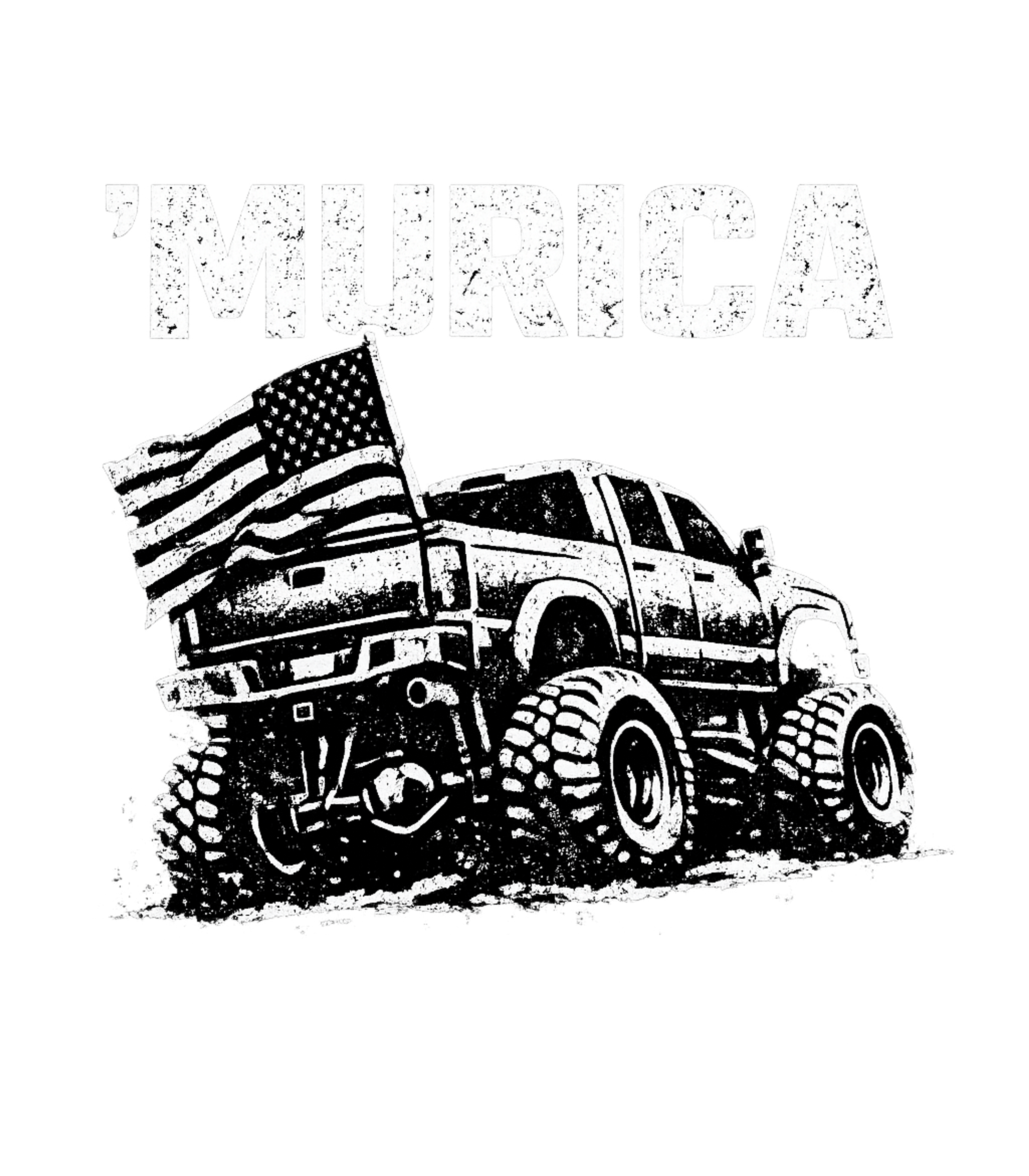 Murica Monster Truck Flag