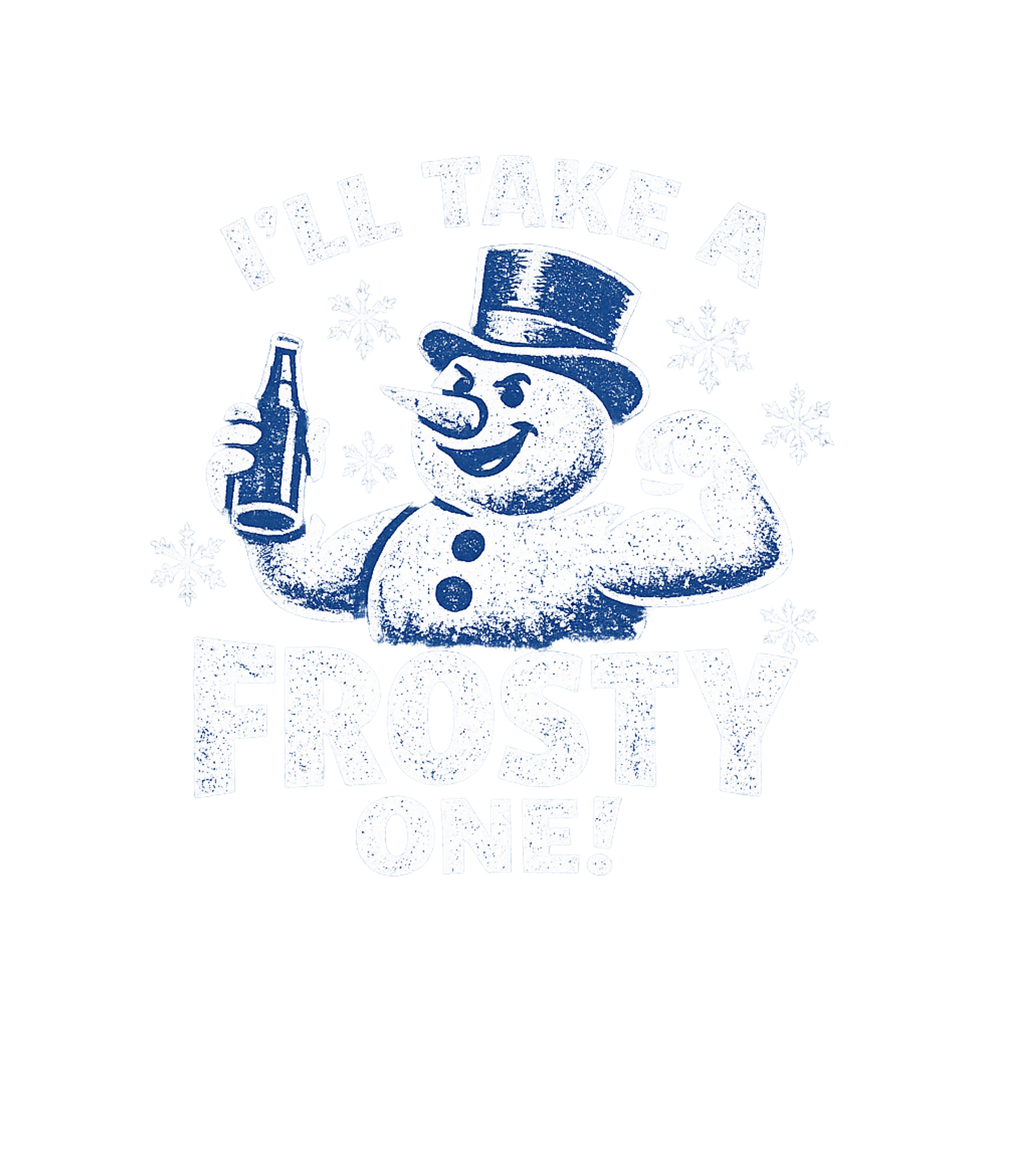 Frosty One Beer Snowman