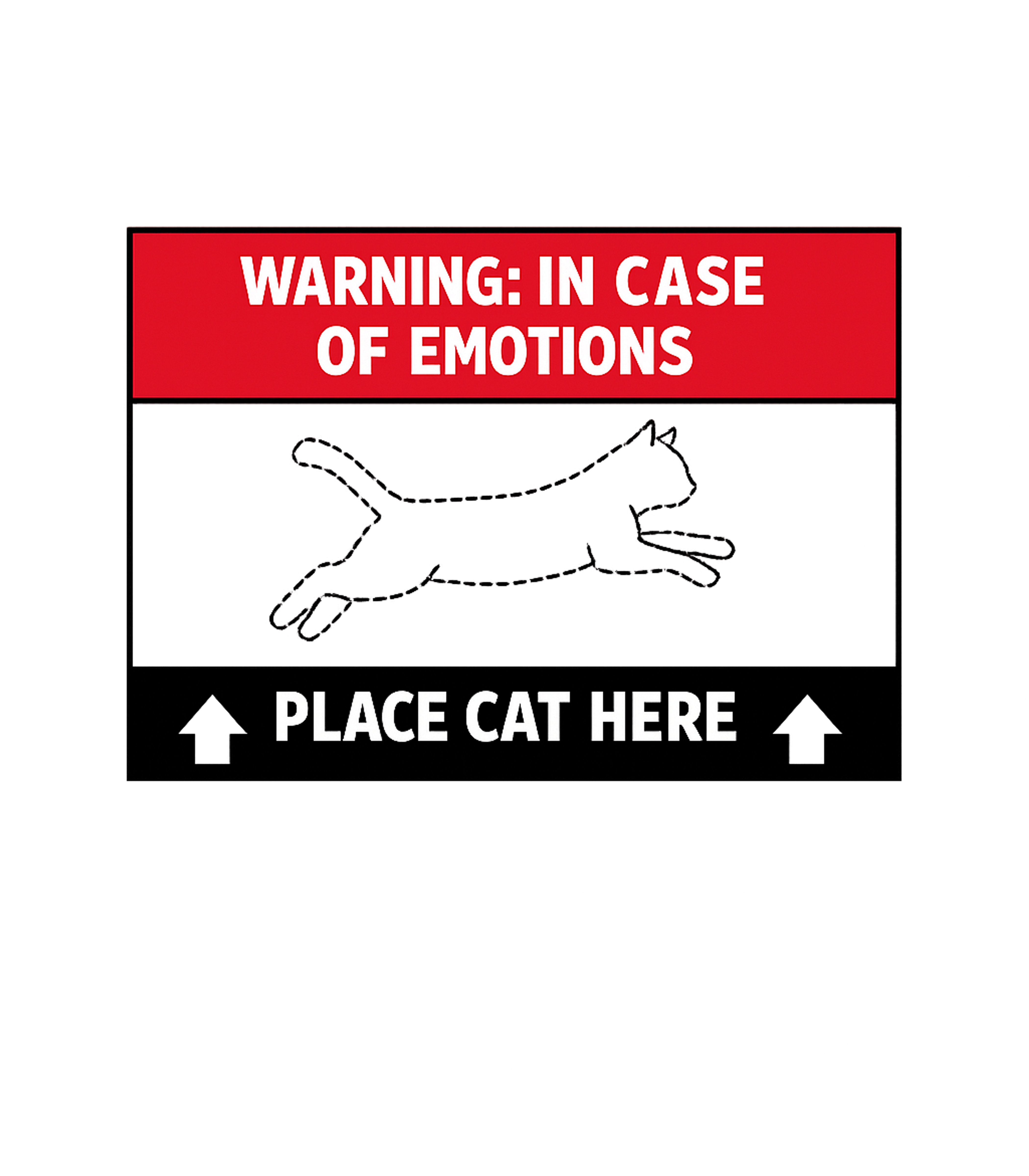 WARNING: In Case of Emotions, Place Cat Here Men's T Shirt