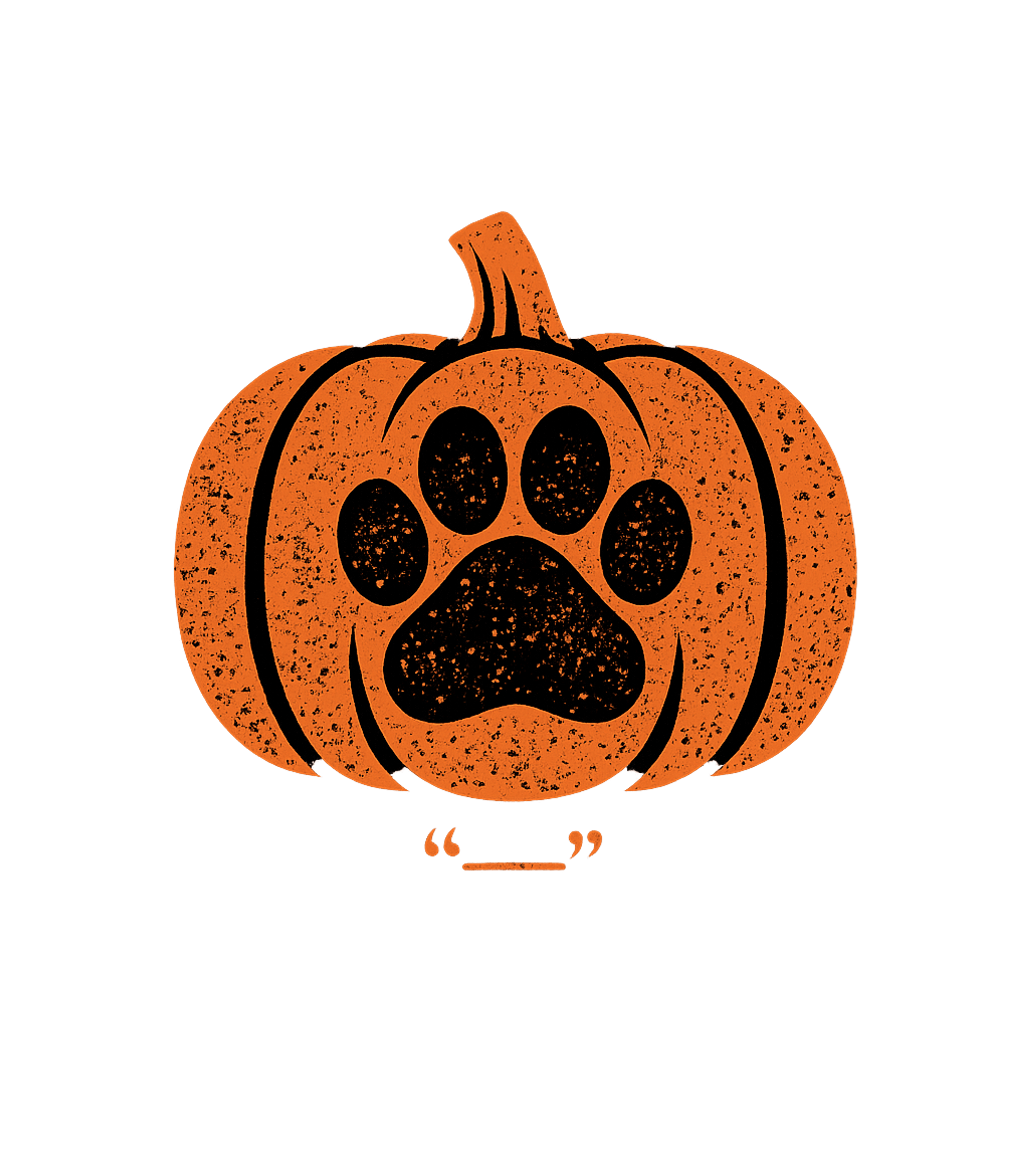 Spooky Paw Print Pumpkin