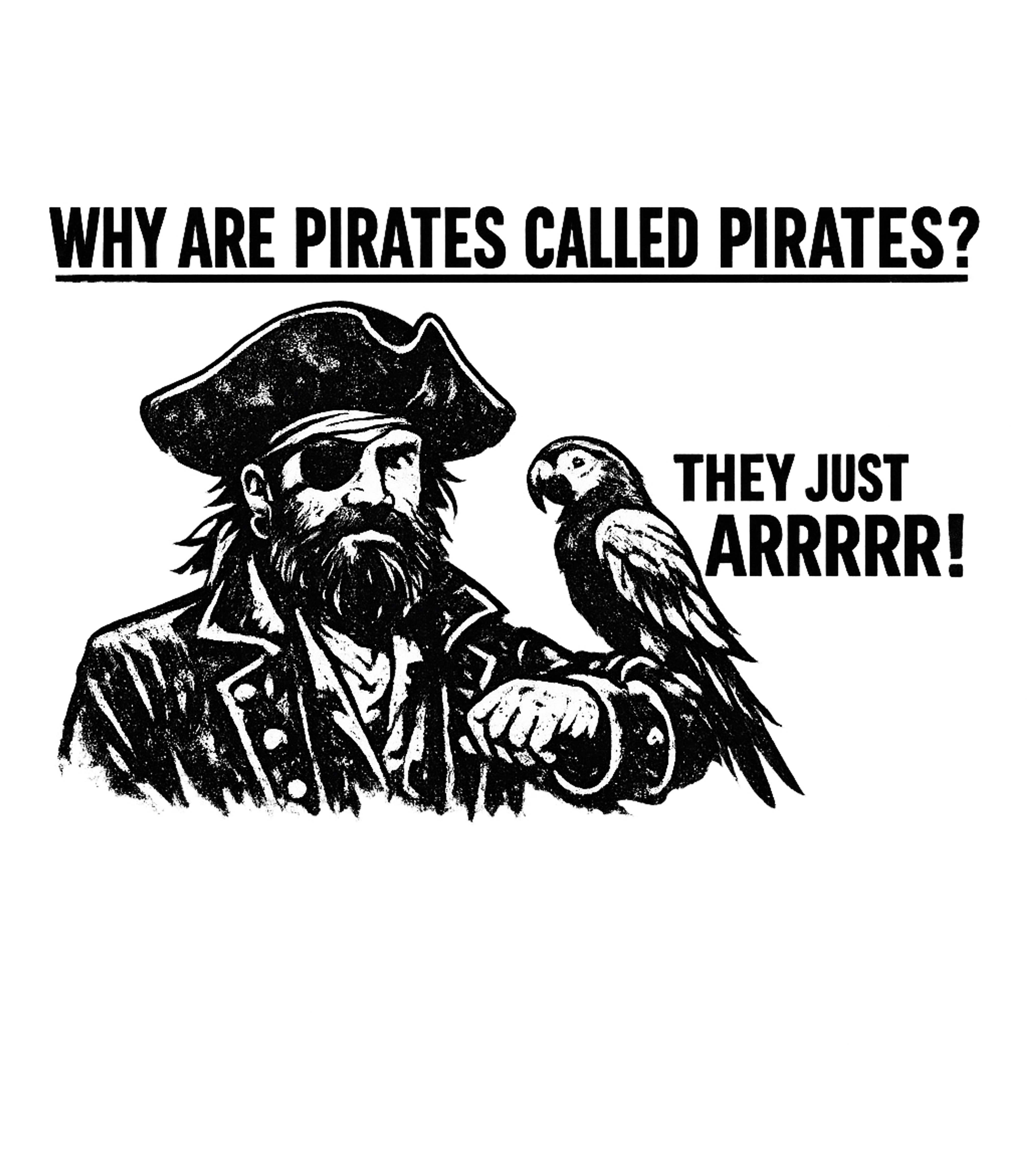 Classic Pirate and Parrot