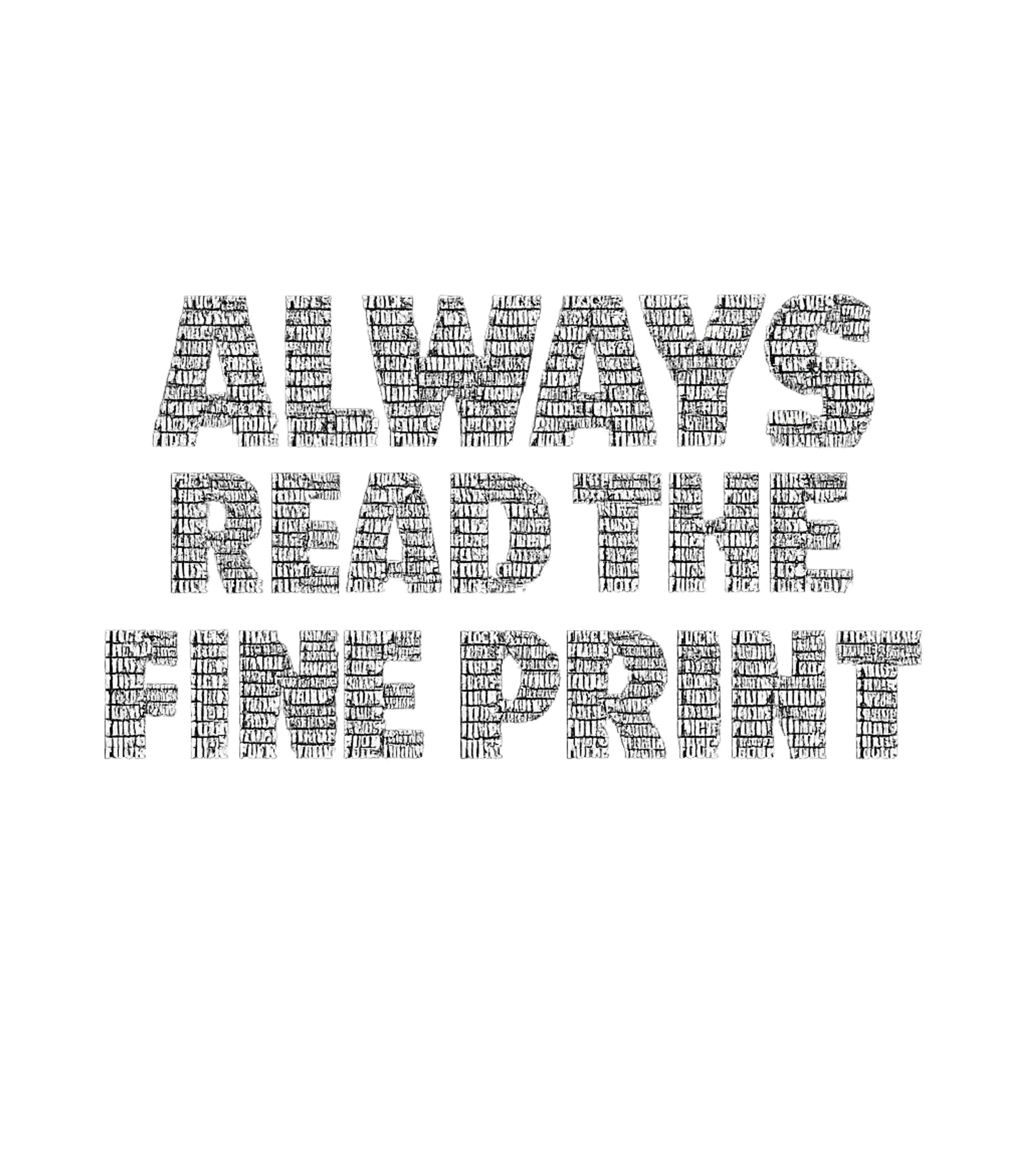 Sarcastic Fine Print