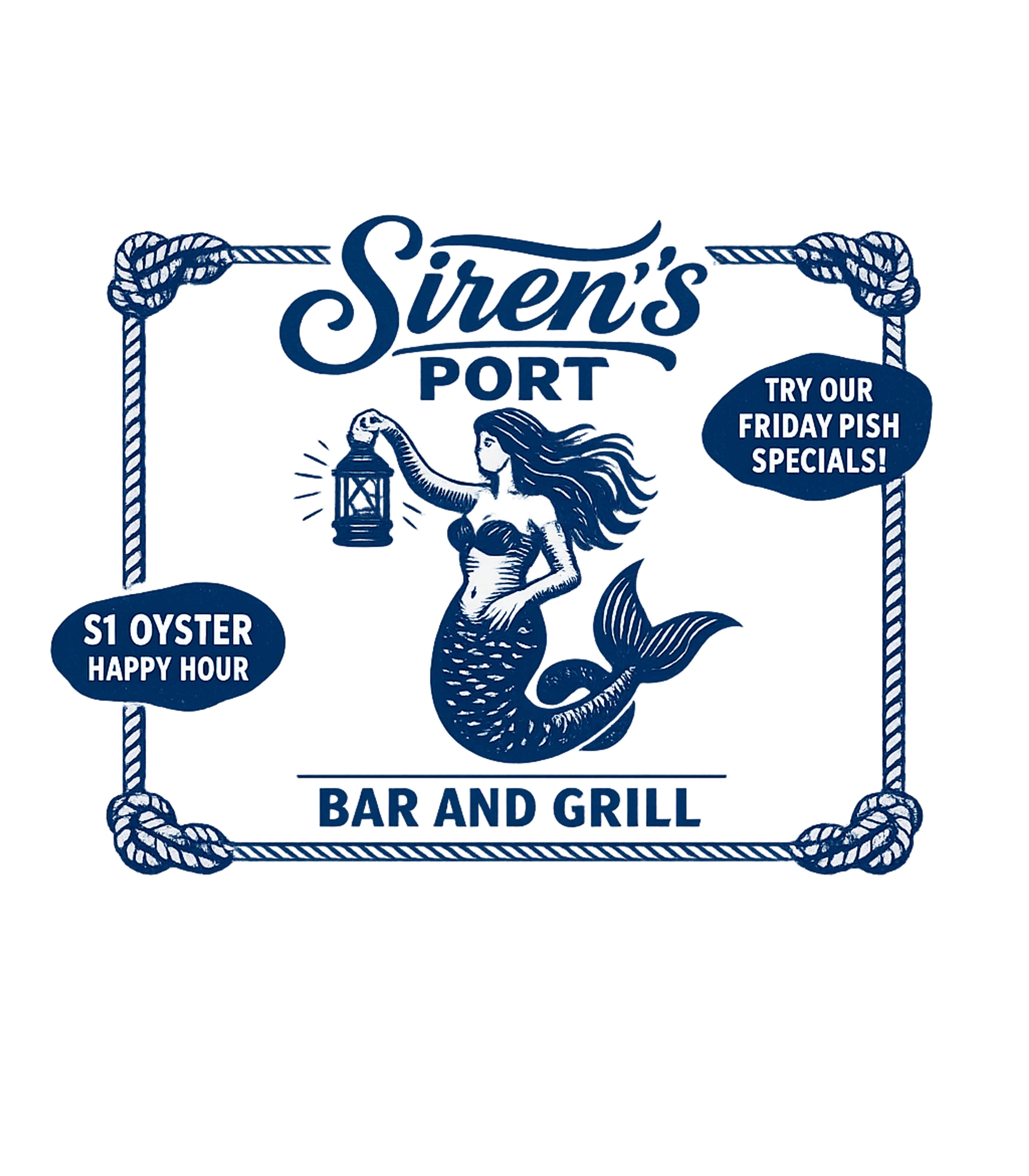 Sirens Port Bar And Grill Men's T Shirt