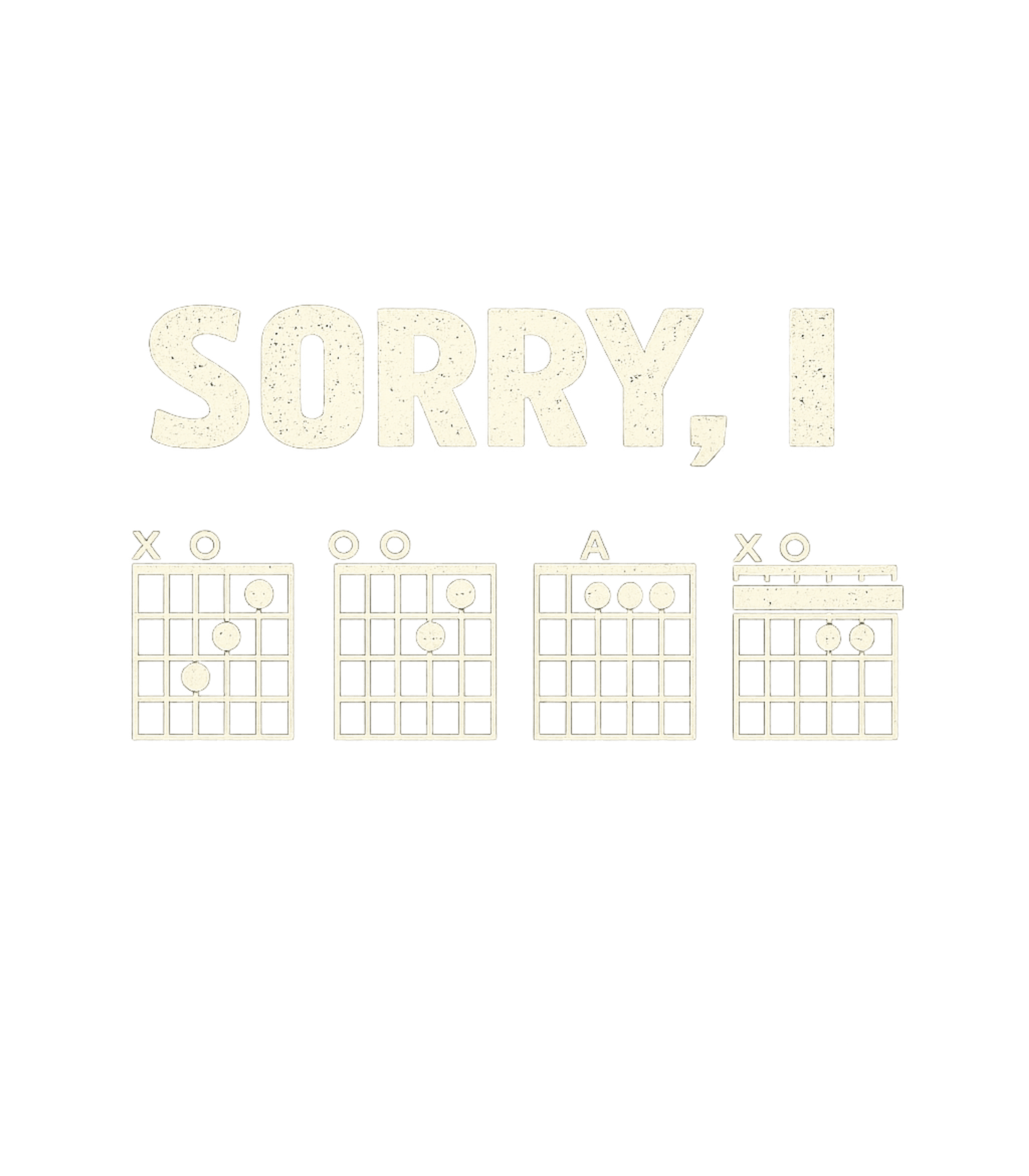 Sorry I D G A F Guitar Chords Men's T Shirt