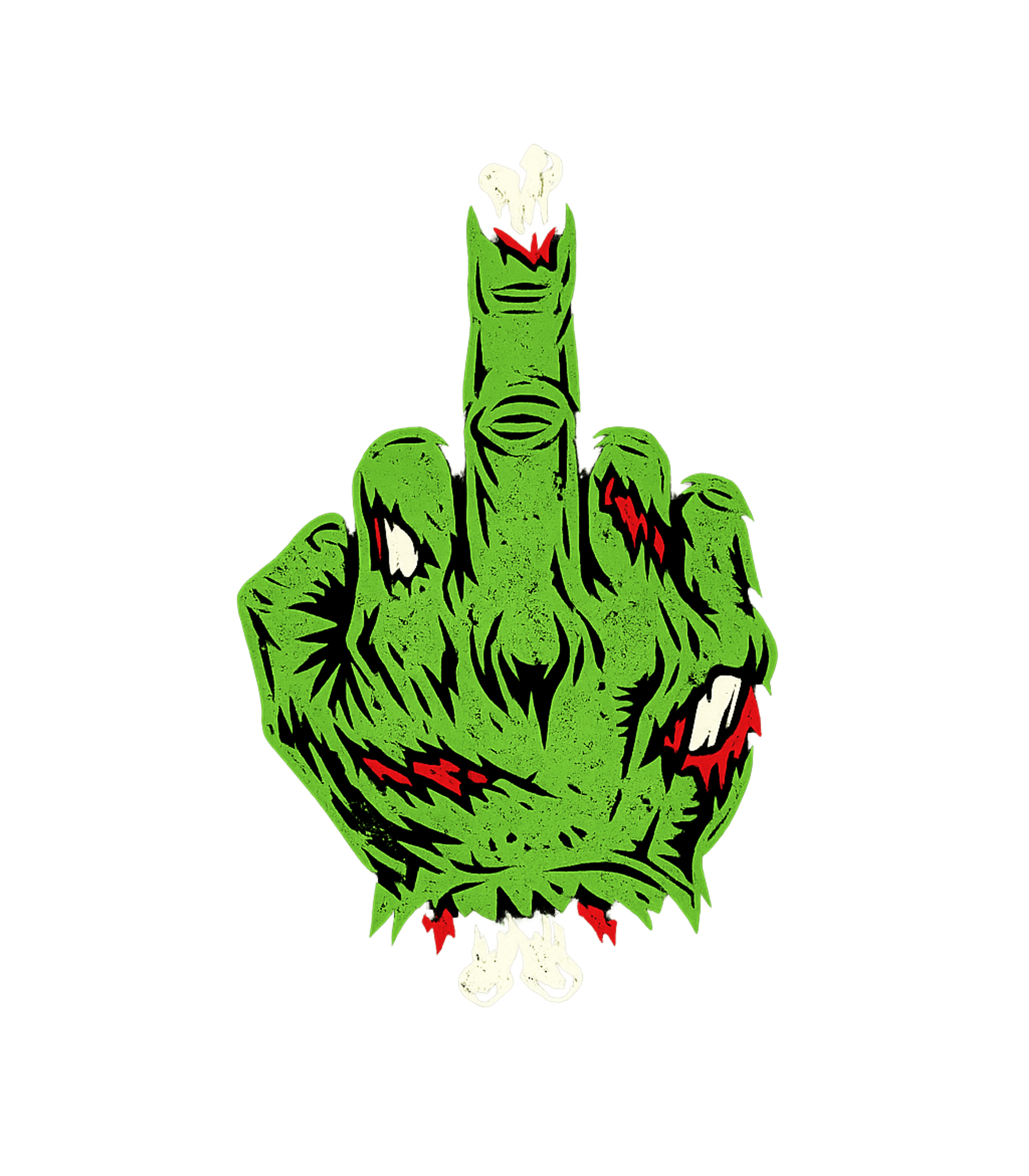 Zombie Middle Finger