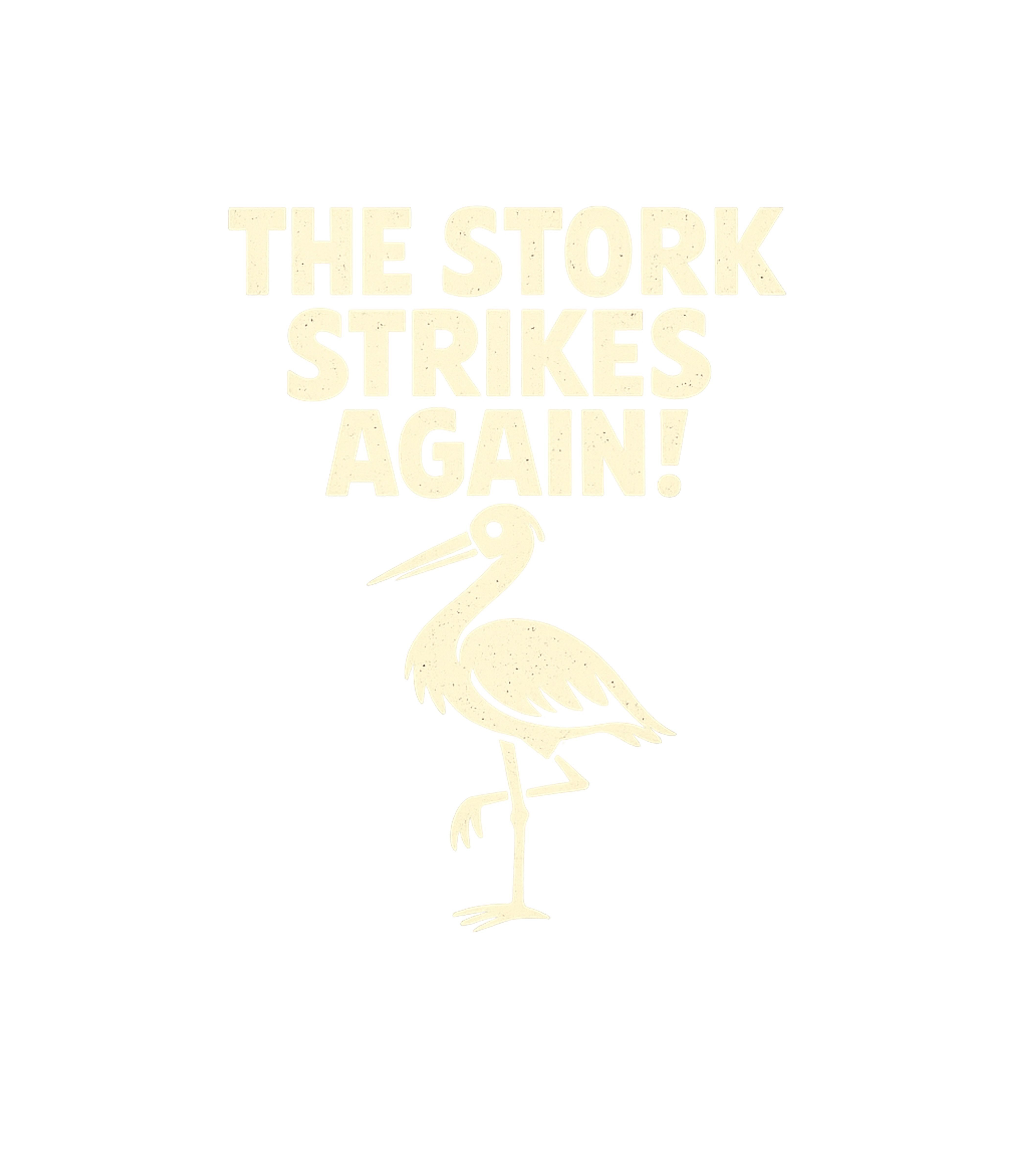 Vintage "The Stork Strikes Again" Maternity Ringer T-Shirt (1970s)