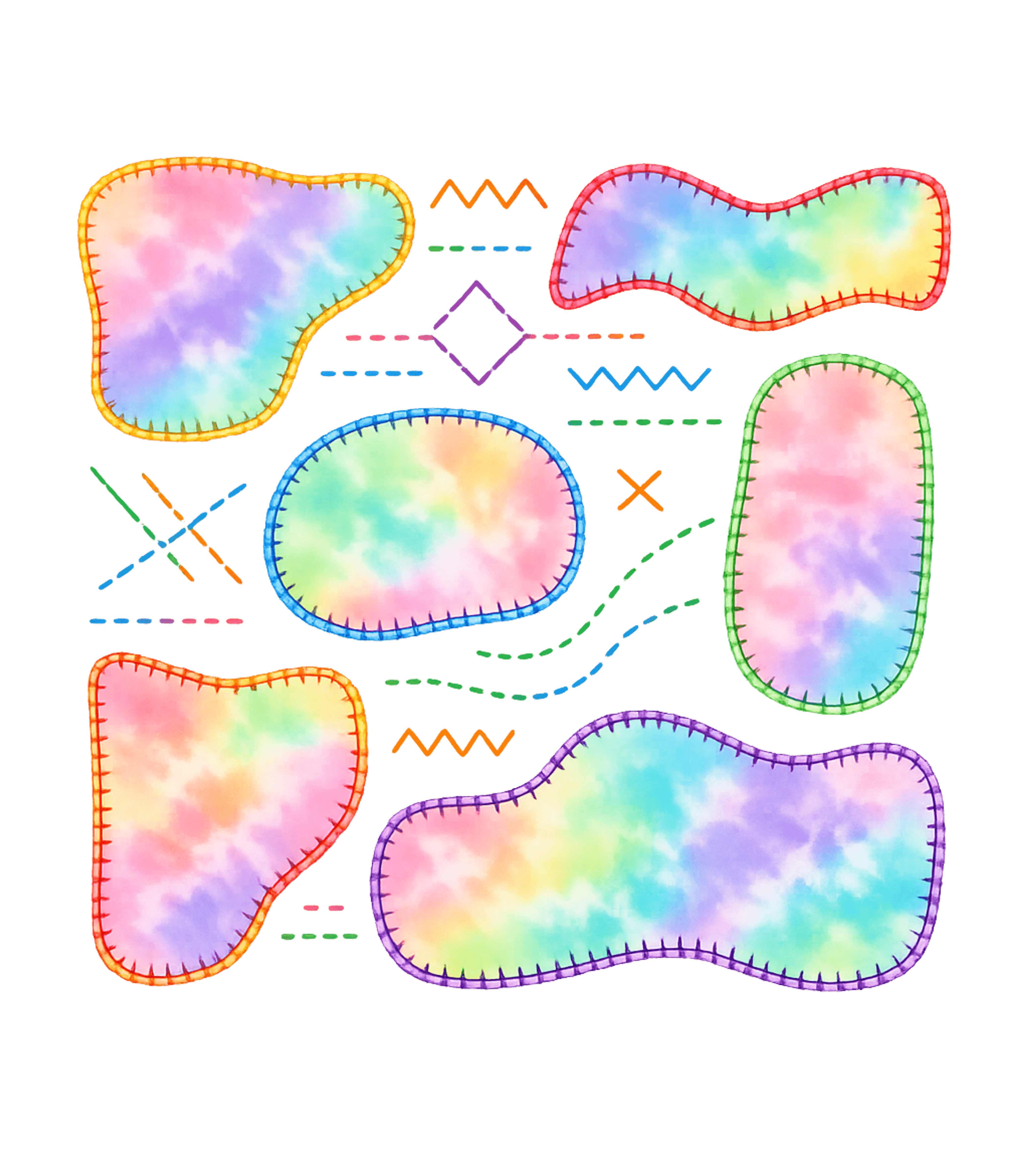 Rainbow Patchwork Art