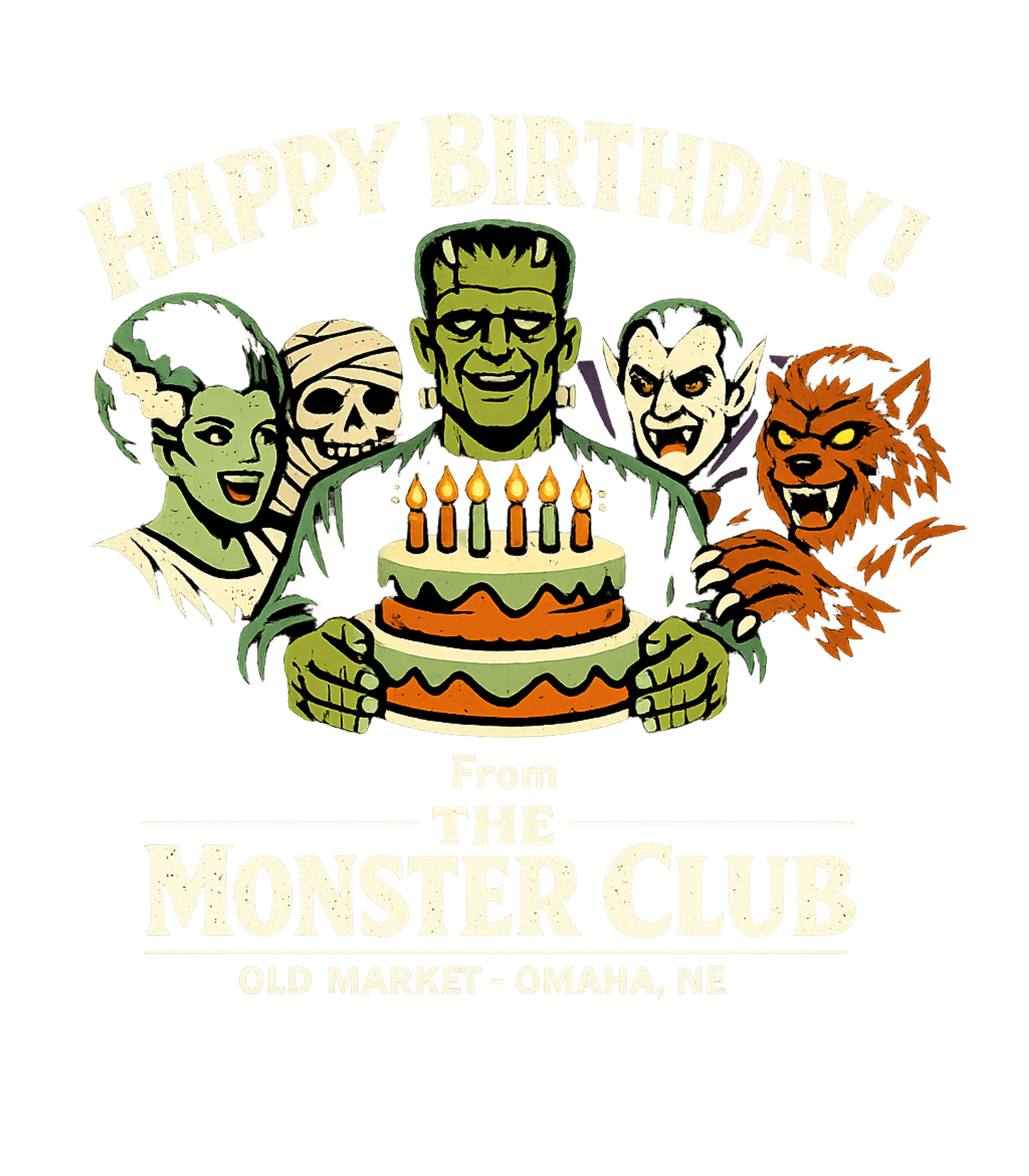 Happy Birthday From The Monster Club T-Shirt (2020s)