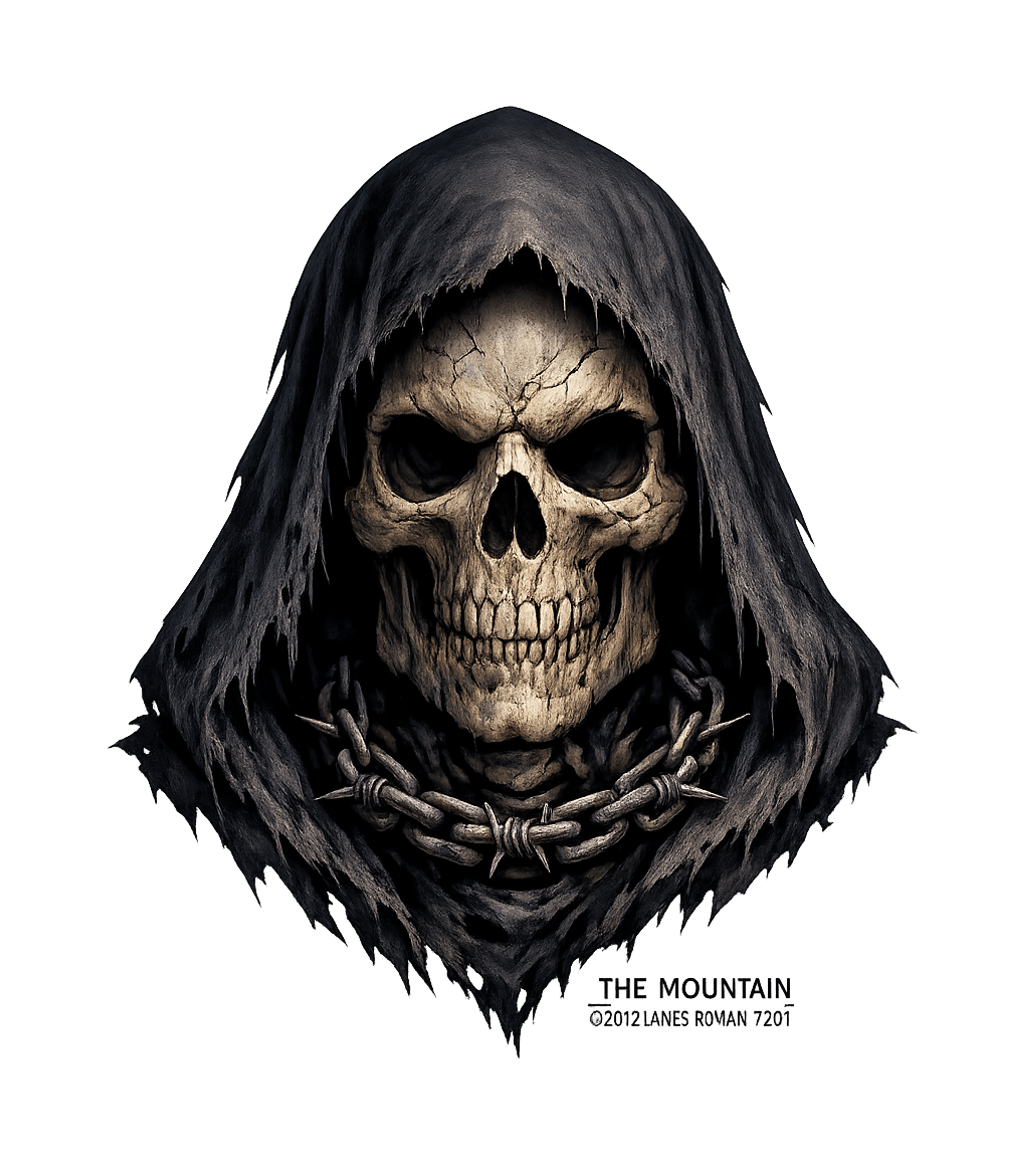 Hooded Skull Barbed Wire
