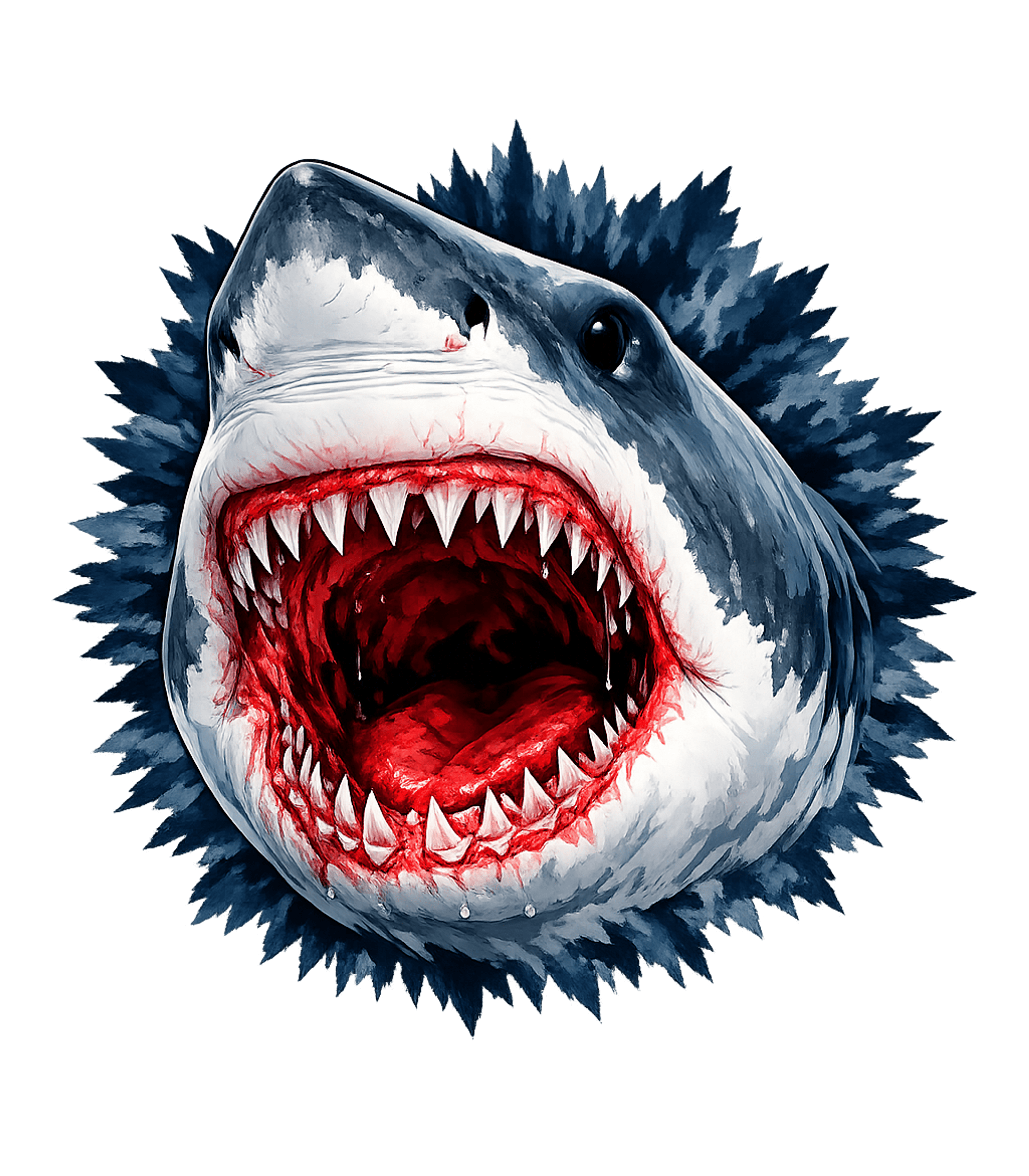 Recycled Shark Tie Dye T-Shirt (2000s)