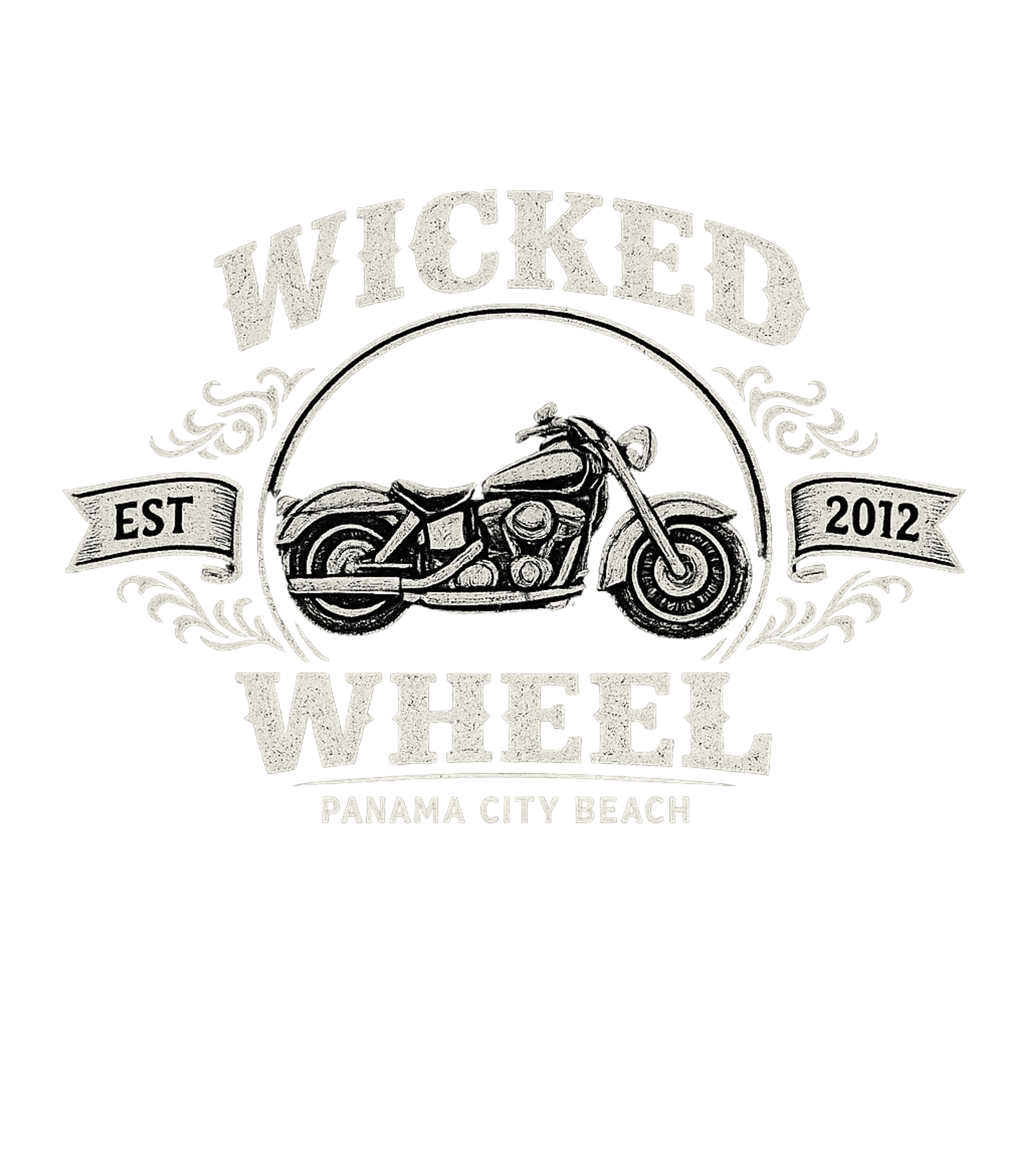 Vintage Wicked Wheel Panama City Beach Motorcycle T-Shirt